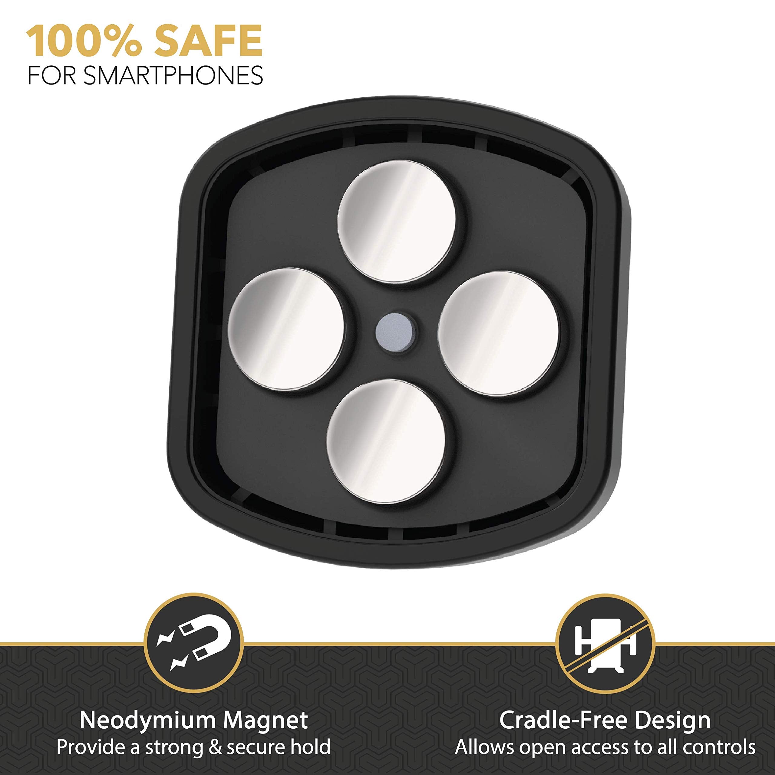 Scosche Mm2Wdsr-2Pkxc0 Magicmount Pro Magnetic Car Phone Holder For Iphone And Android - 2 Pack Magnet Mount - Secure Magnetic Cell Phone Mount For Car Window Or Dash - Universal 360° Adjustable Head