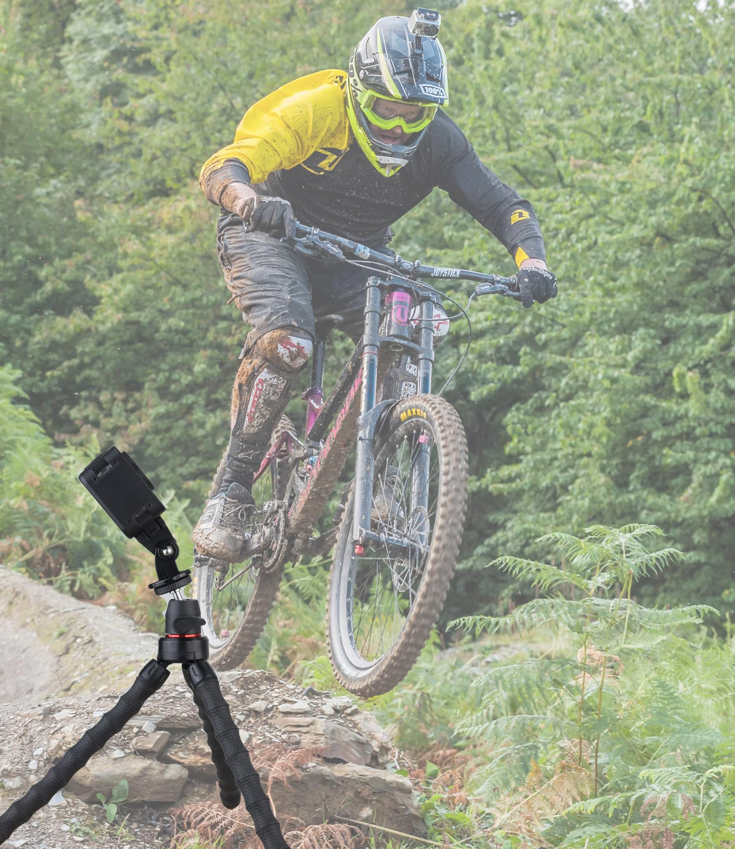 Hocoder Flexible Camera Tripod Compatible With Gopro Hero 13, 12, 11,10, 9 Bendable Tripod 360° Rotation Mount Stand For Vlogging