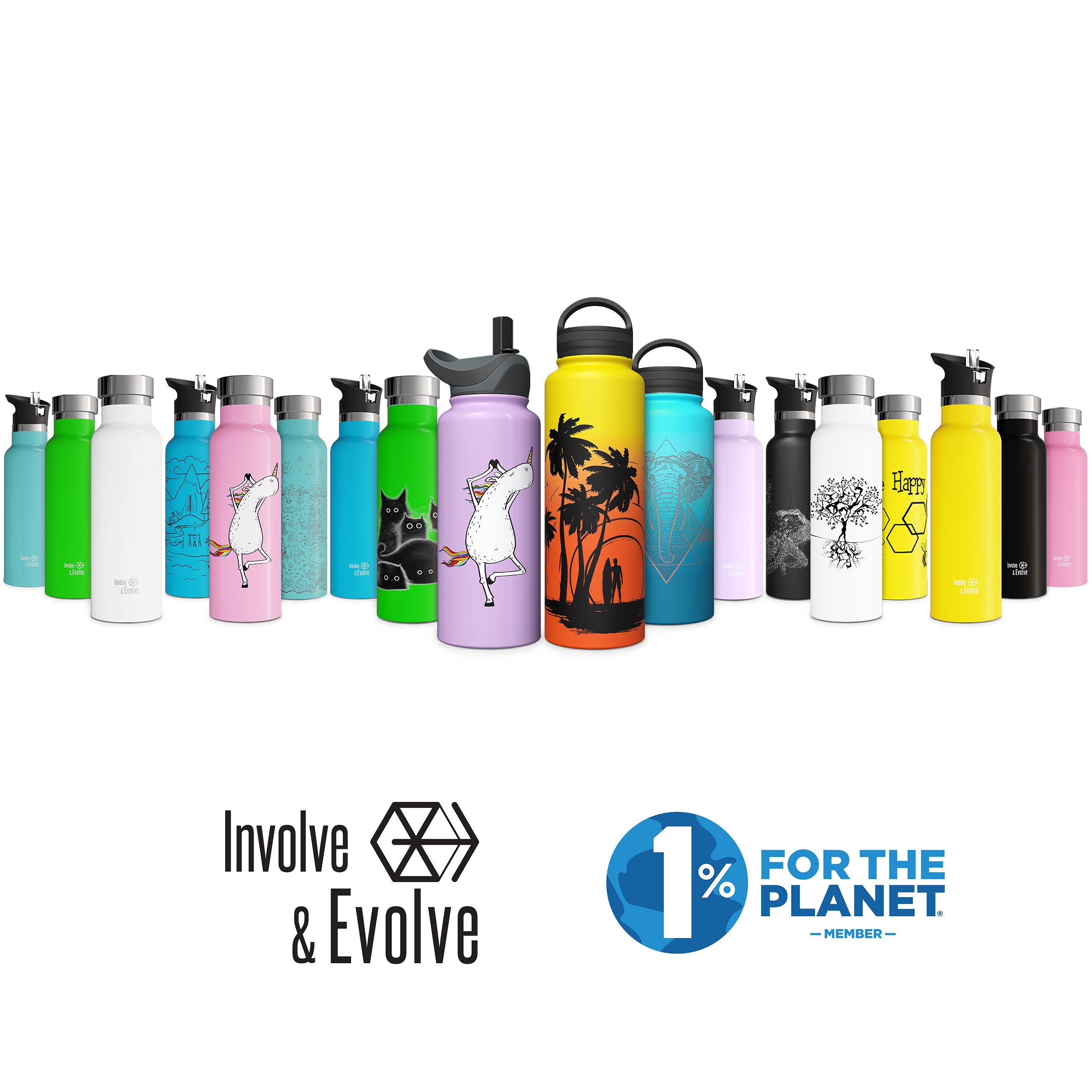 Kids Water Bottle Easy-Sip Straw Lid Leak-Proof Insulated Stainless Steel Thermos Perfect