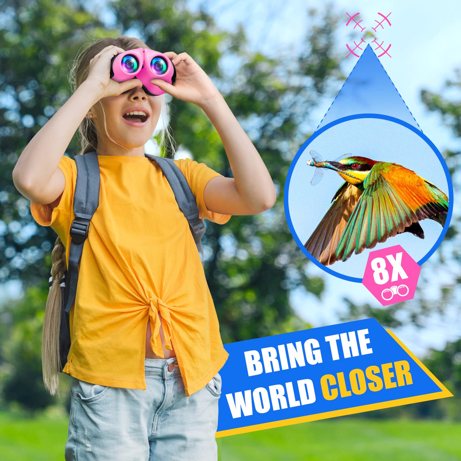 Let'S Go Binocular For Kids, Compact High Resolution Shockproof Binoculars