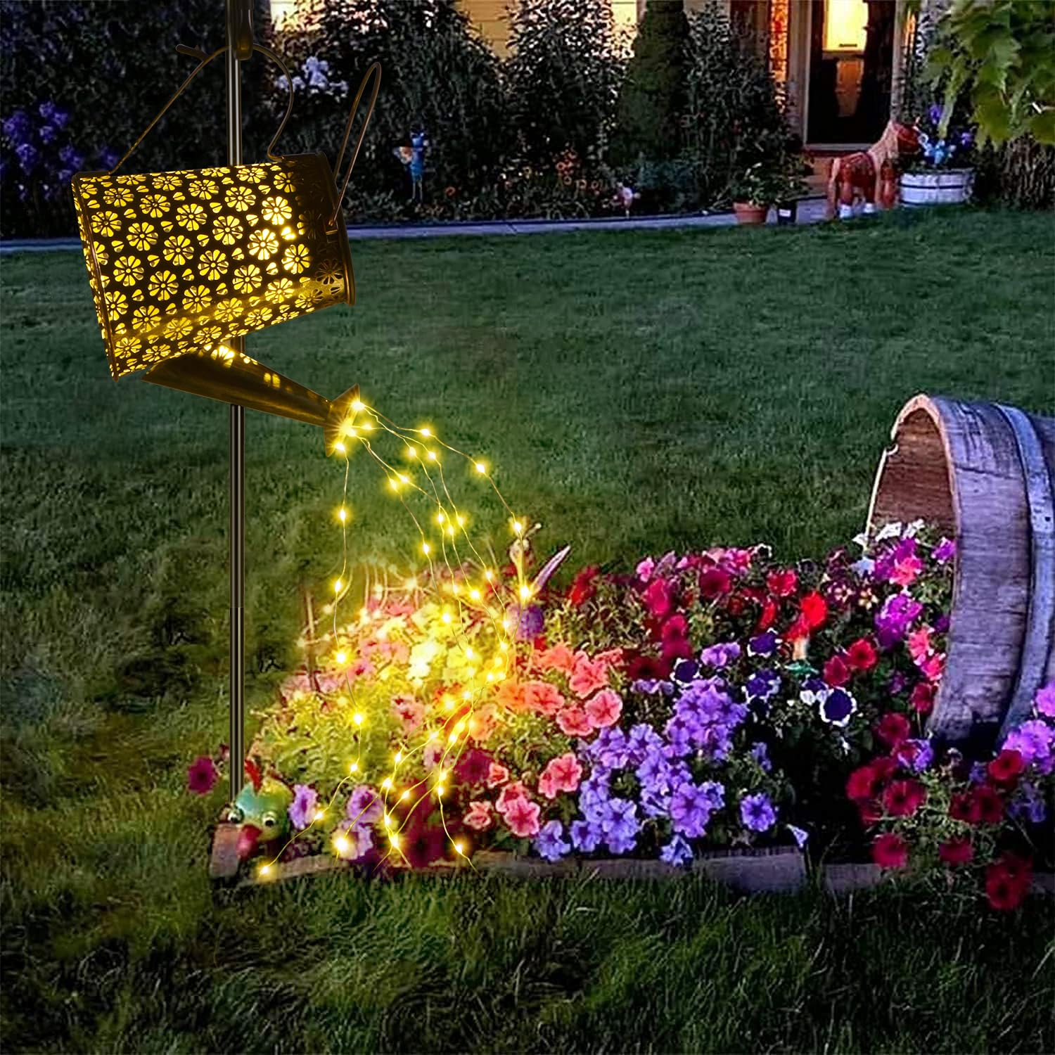 Komirom 90 Led Solar Watering Can With Lights, Waterproof Large Hanging Lantern Landscape Solar Lights Outdoor Garden Decor For Outside Yard Porch Gardening  For Mom Birthday Mother'S Day