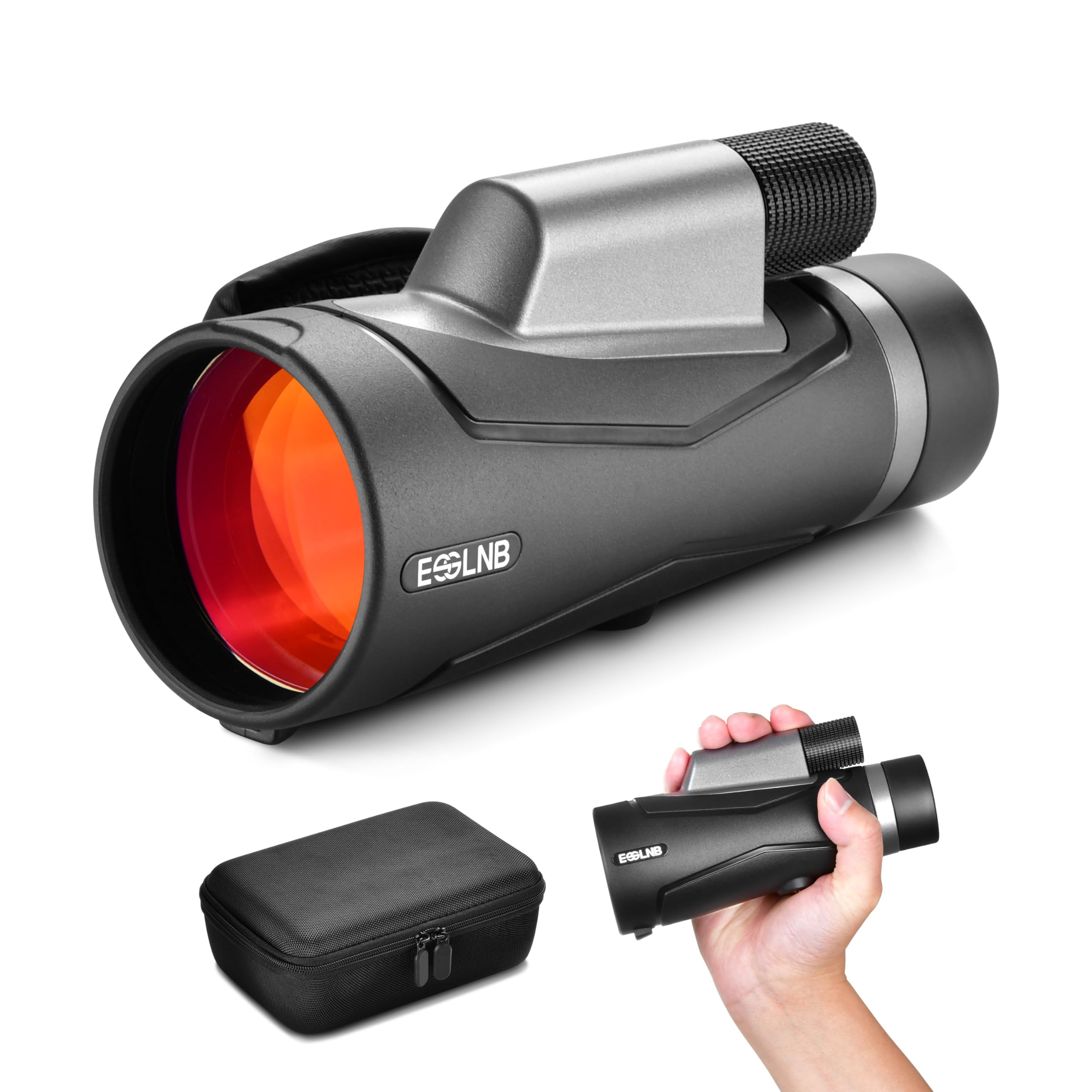 Esslnb Monocular Telescope, 10X56 Ed High Power Monocular For Adults, Lightweight Waterproof Monocular With Bak4 Prism & Fmc Lens Suitable For Bird Watching Hiking Camping Hunting