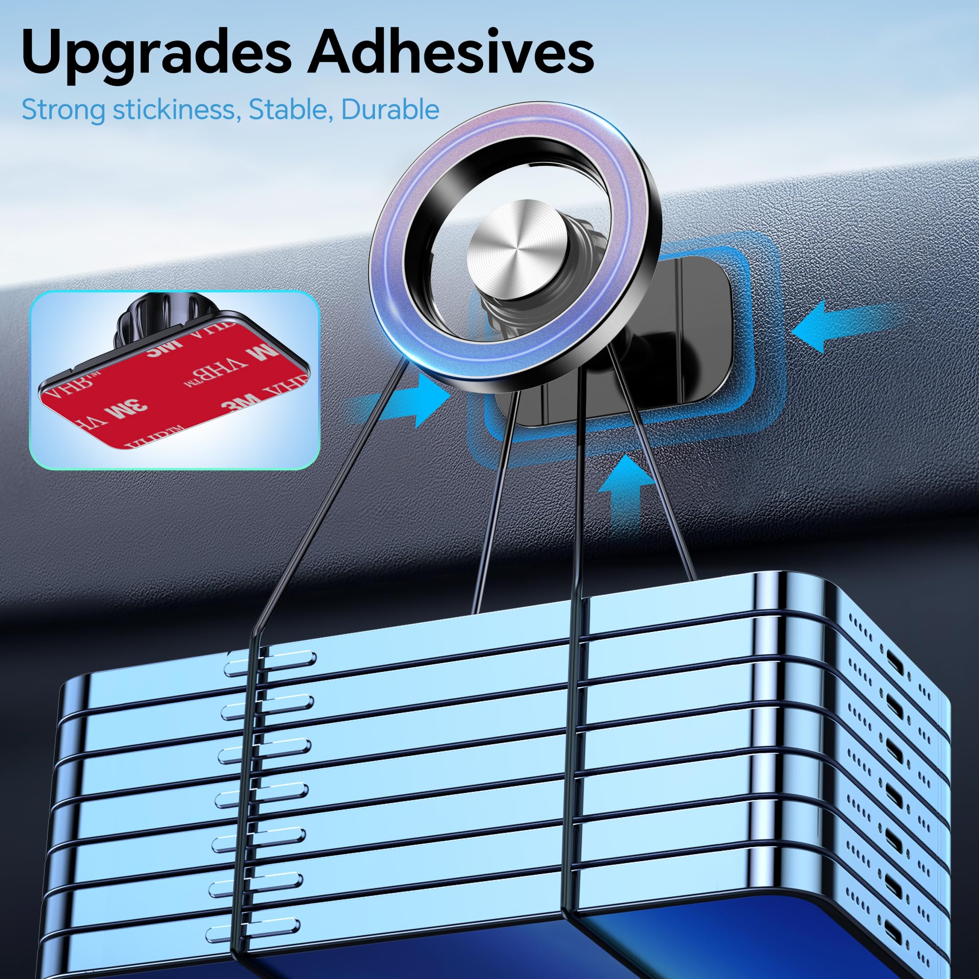 Kaistyle For Magsafe Car Mount Vent【20 Strong Magnets】For Iphone Magnetic Car Mount【360°】Cell Phone Mount For Car【Hands 】Air Vent Phone Holder For Car Accessories For Women Men Iphone 16 15 14 13 12 Plus