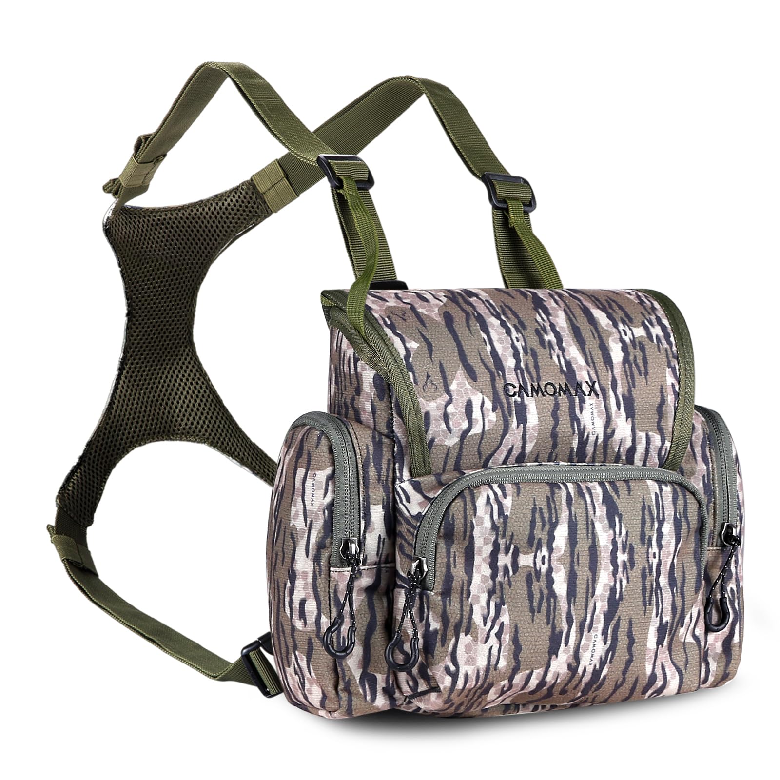 Uiihunt Binocular Harness Chest Pack, Lightweight Bino Harness With Rangefinder Pouch - Durable Binocular Chest Packs For Hunting & More - Bino Harness Holds Rangefinders, Phones, Ect