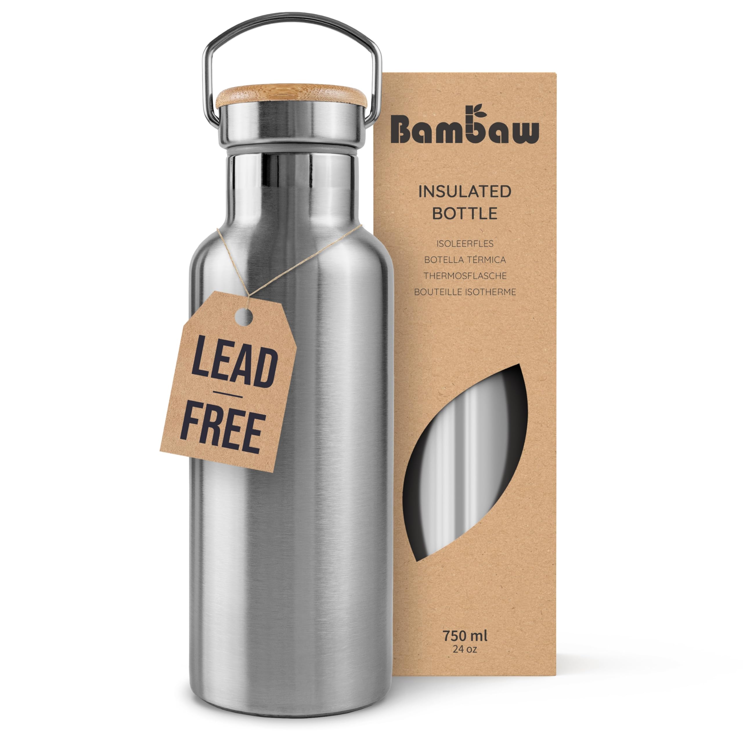 Bambaw Insulated Water Bottle 24Oz  Stainless Steel Water Bottle  Insulated Water Bottles