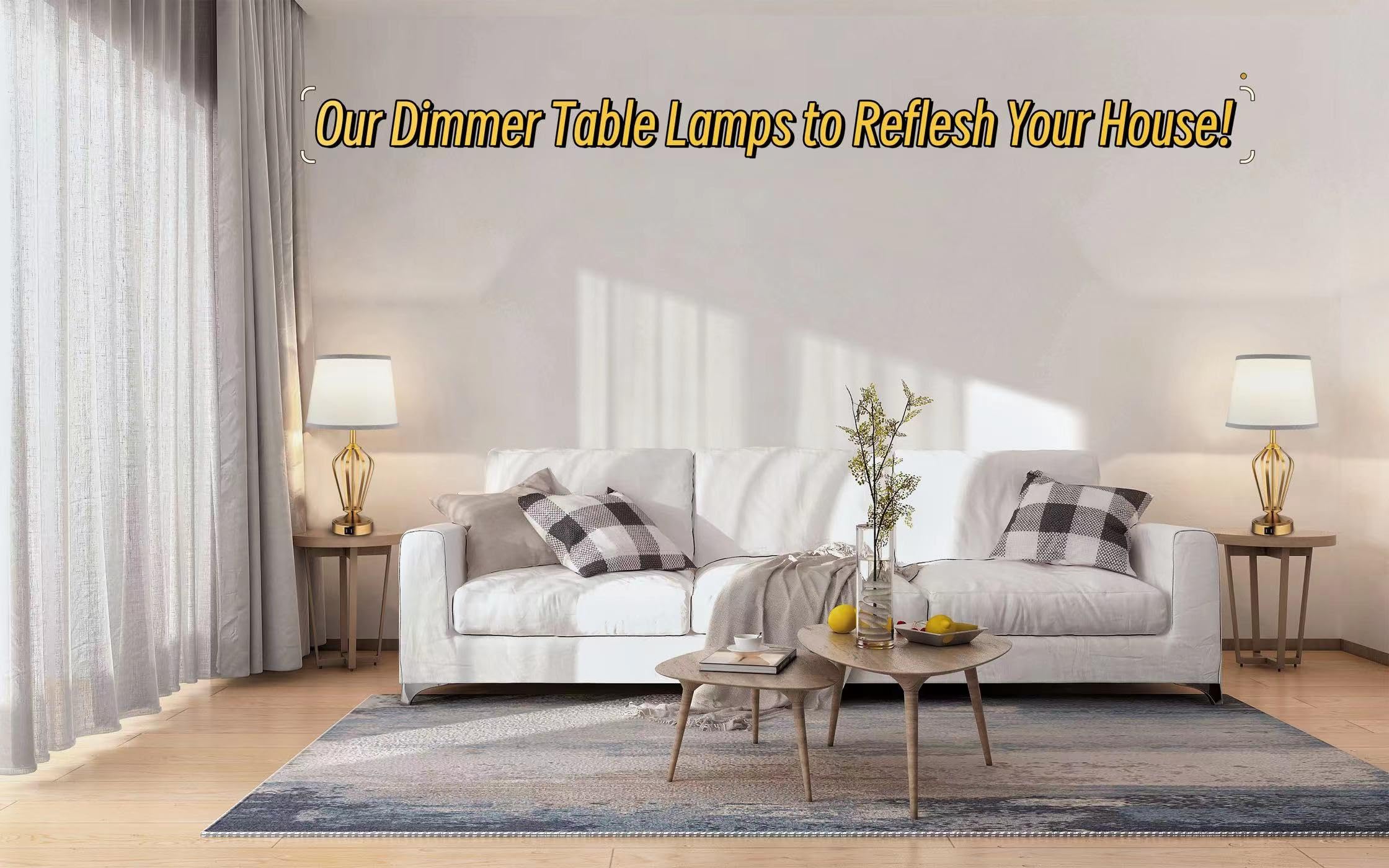 Ldeco Touch Table Lamps Set Of 2, Nightstand Lamp With Usb Ports Bedside 3 Way Touch Dimmer Desk Lamp For Living Room Bedroom,Gold Plated Spiral Cage Base Design Warm White Dimmer Bulbs Included.