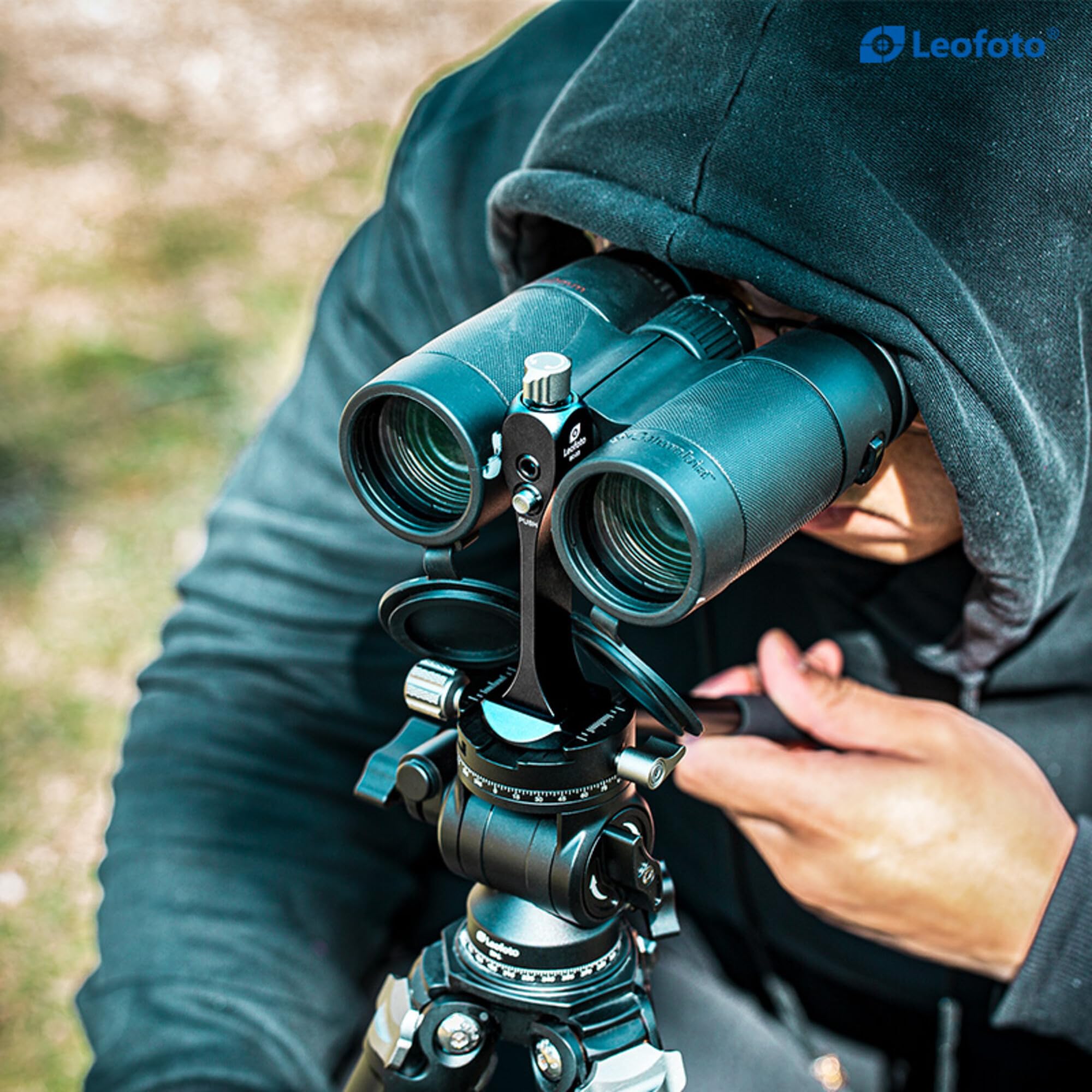 Leofoto Bc-03 Binocular Adapter, Universal Binocular Stud, Safety Lock, 1/4" Mounting Thread, Arca Compatible