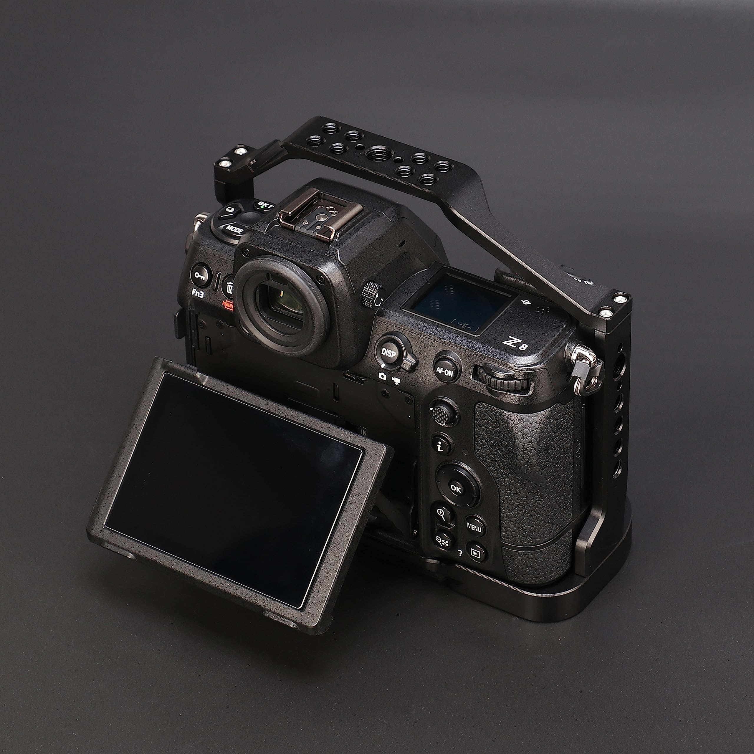 Fotga Z8 Camera Cage Stabilizer Bracket + Top Handle For Nikon Z8 Mirrorless Camera Video Making Filmmaking Compatible Arca Swiss Tripod Ball Head