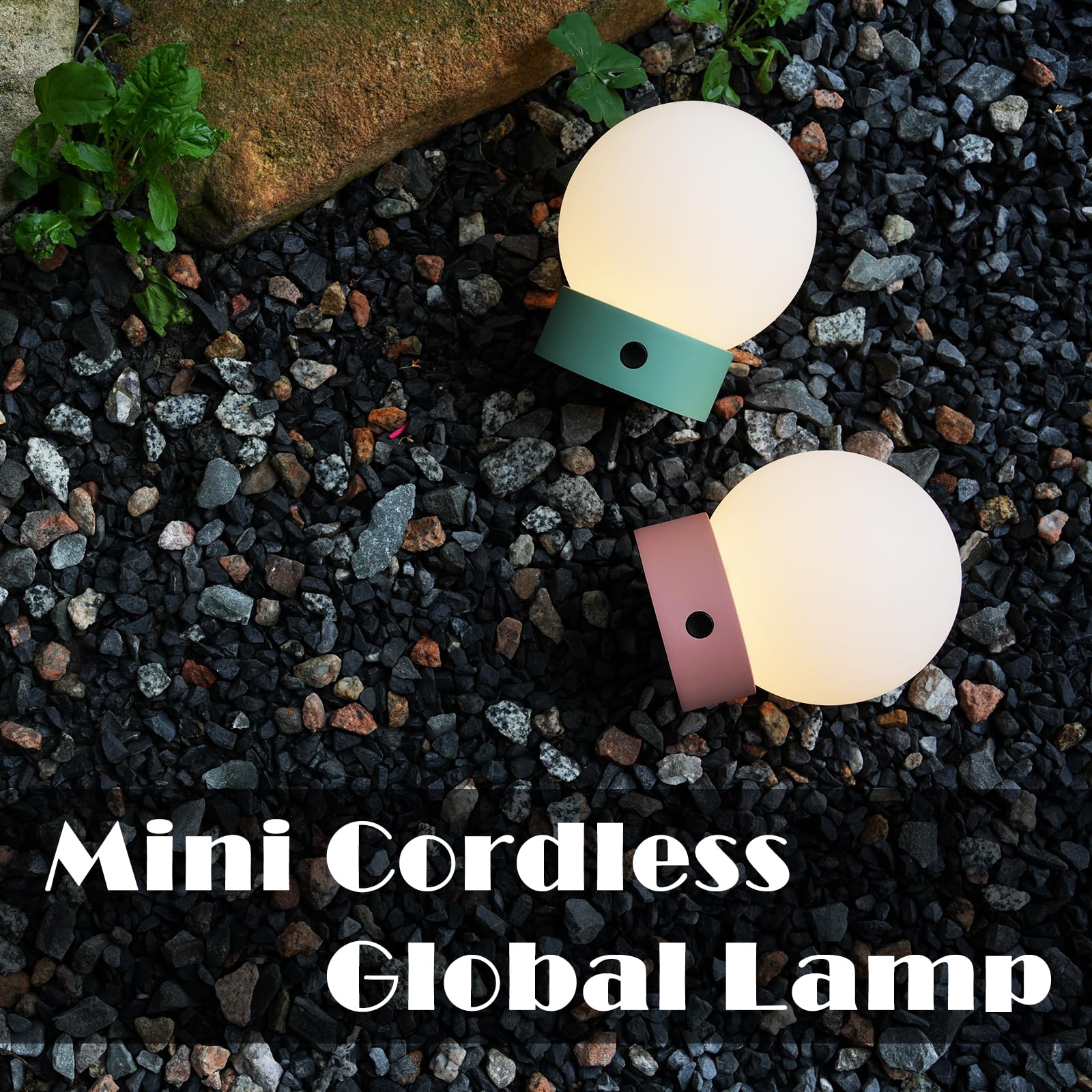 Weilailux Small Cute Cordless Table Lamp Rechargeable, Battery Operated Shower Lamp Waterproof, Touch Dimmable Globe Ambient Light For Outdoor/Bedside/Patio/Dining (Orange)