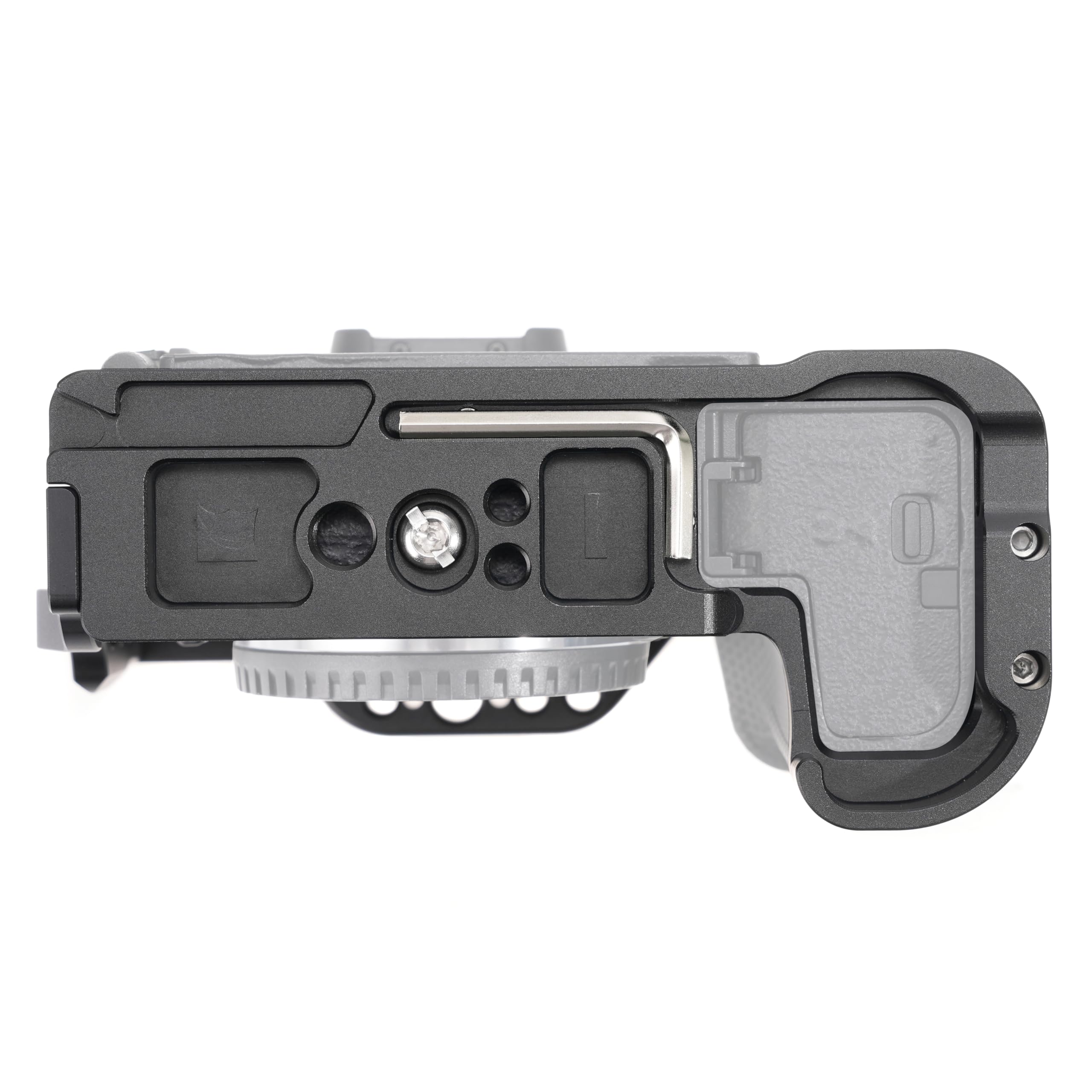 Hersmay Aluminum Z50 Ii Camera Cage Video Stabilizer For Nikon Z50 Ii Mirrorless Vlogging Camera Kit With Cold Shoe,Handle Locating Holes,Multiple 1/4" 3/8" Screw Holes