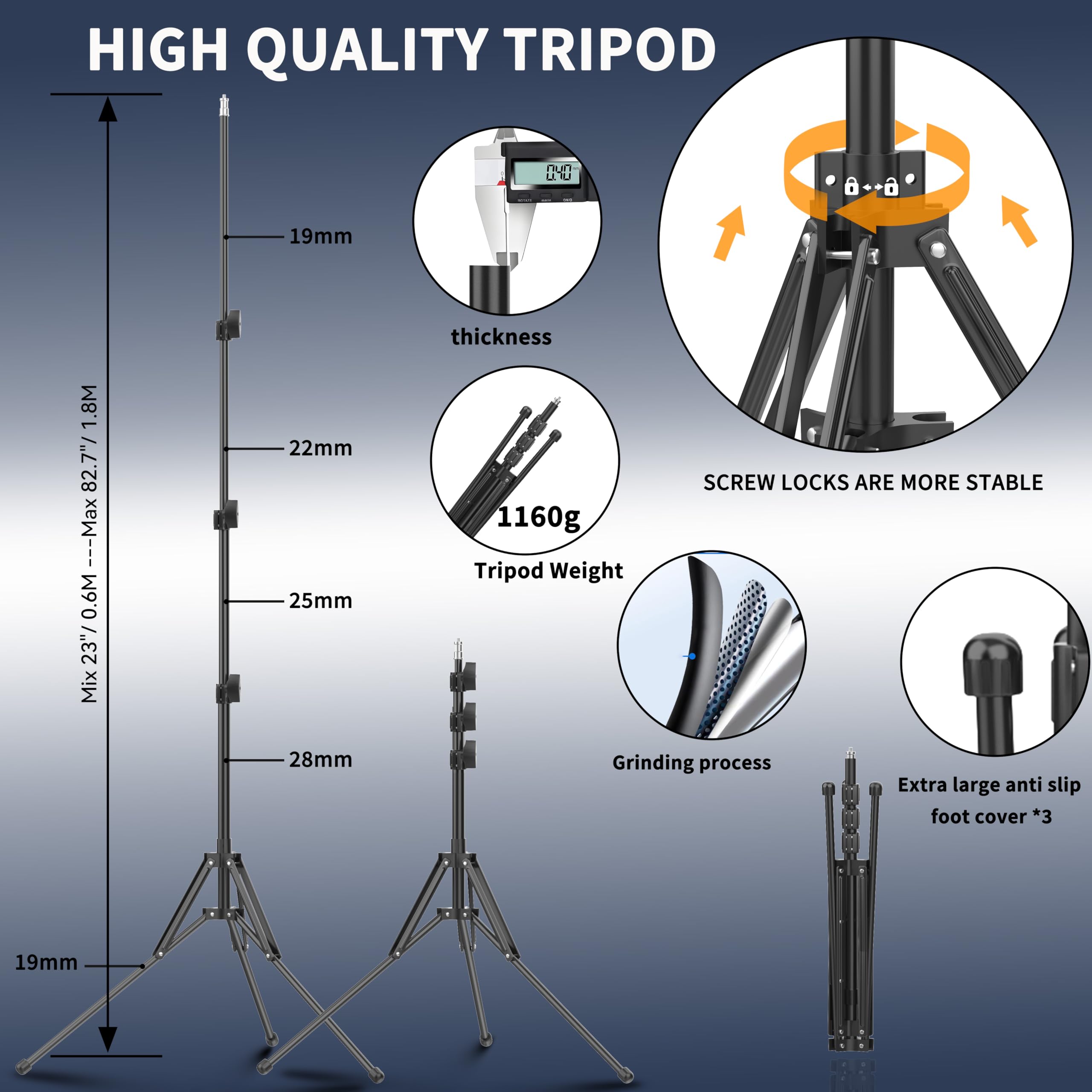 Jj Jianjin Large Ring Light Professional 55W With 72" Tripod Stand,Full-Screen Selfie Ring Light All-Purpose Stand For Live Stream, Youtube, Tiktok, Video Recording With Remote. (Black-2, 13)