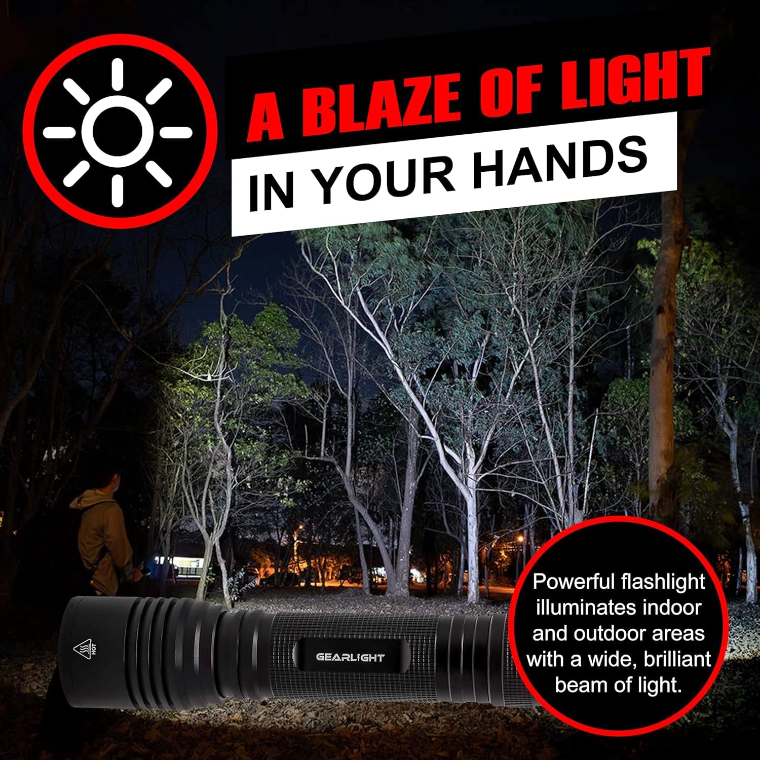 Gearlight S2000 Led Flashlight High Lumens - Super Bright, Powerful, Mid-Size Utility Flashlight For Outdoor Activity & Emergency Use