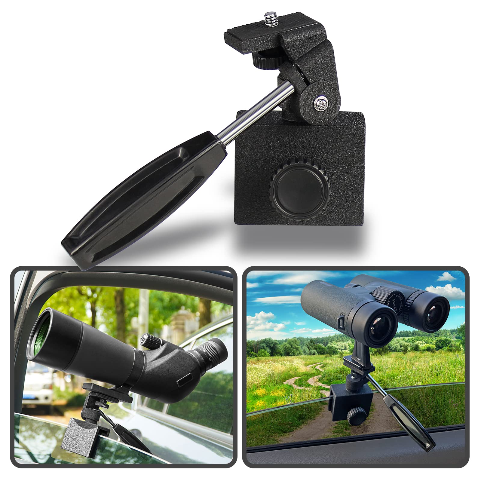 Celticbird Adjustable Vehicle Car Window Mount With 1/4"-20 Mounting Thread For Camera Monocular Binocular Spotting Scope