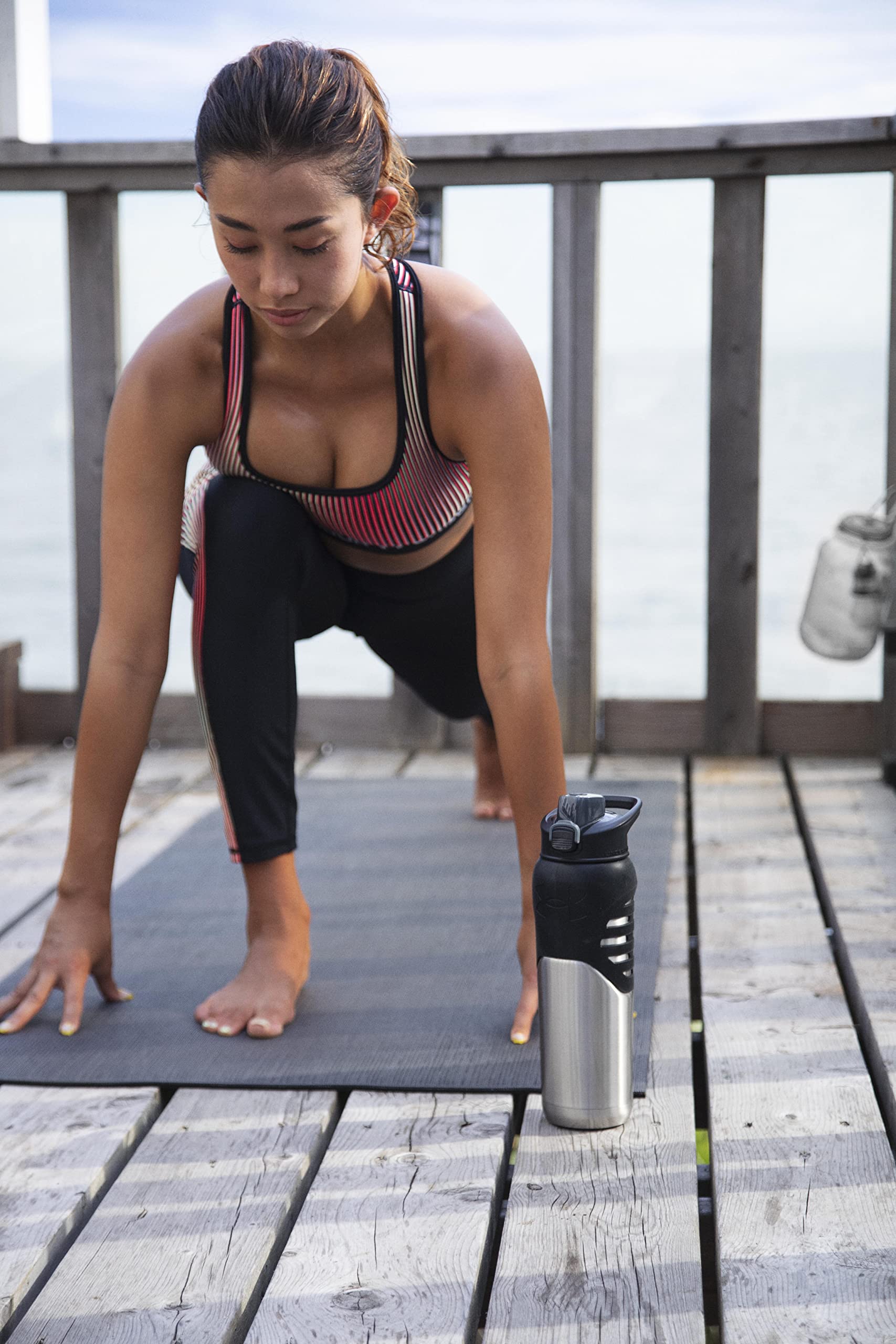 Under Armour 24Oz Stainless Steel Water Bottle, Insulated, Carabiner Easy Carry Hook, Leak Proof