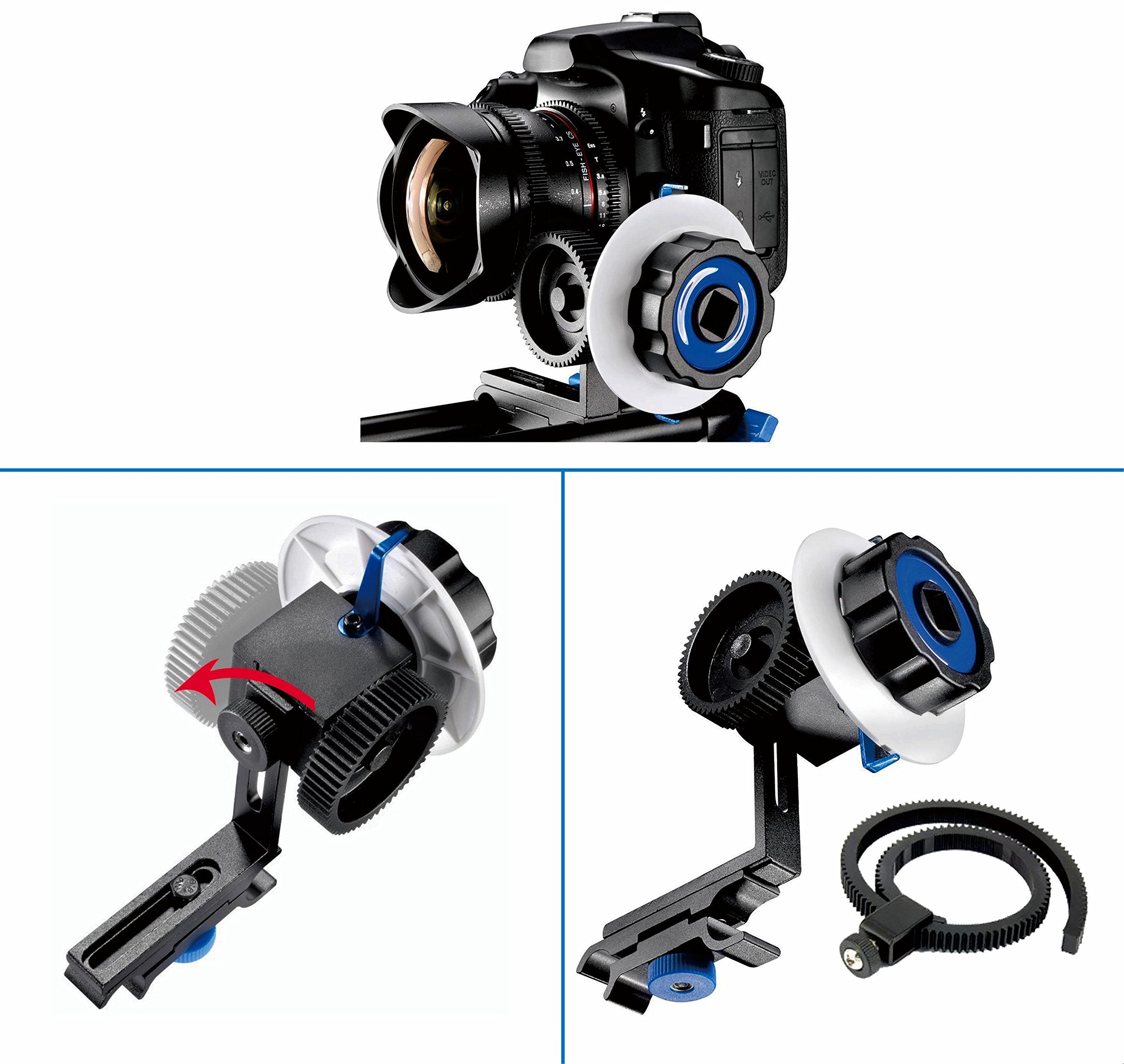 Sunsmart Pro Dslr Rig Video Camera Shoulder Mount Kit Including Dslr Rig Shoulder Support, Follow Focus And Matte Box For All Dslr Video Cameras And Dv Camcorders