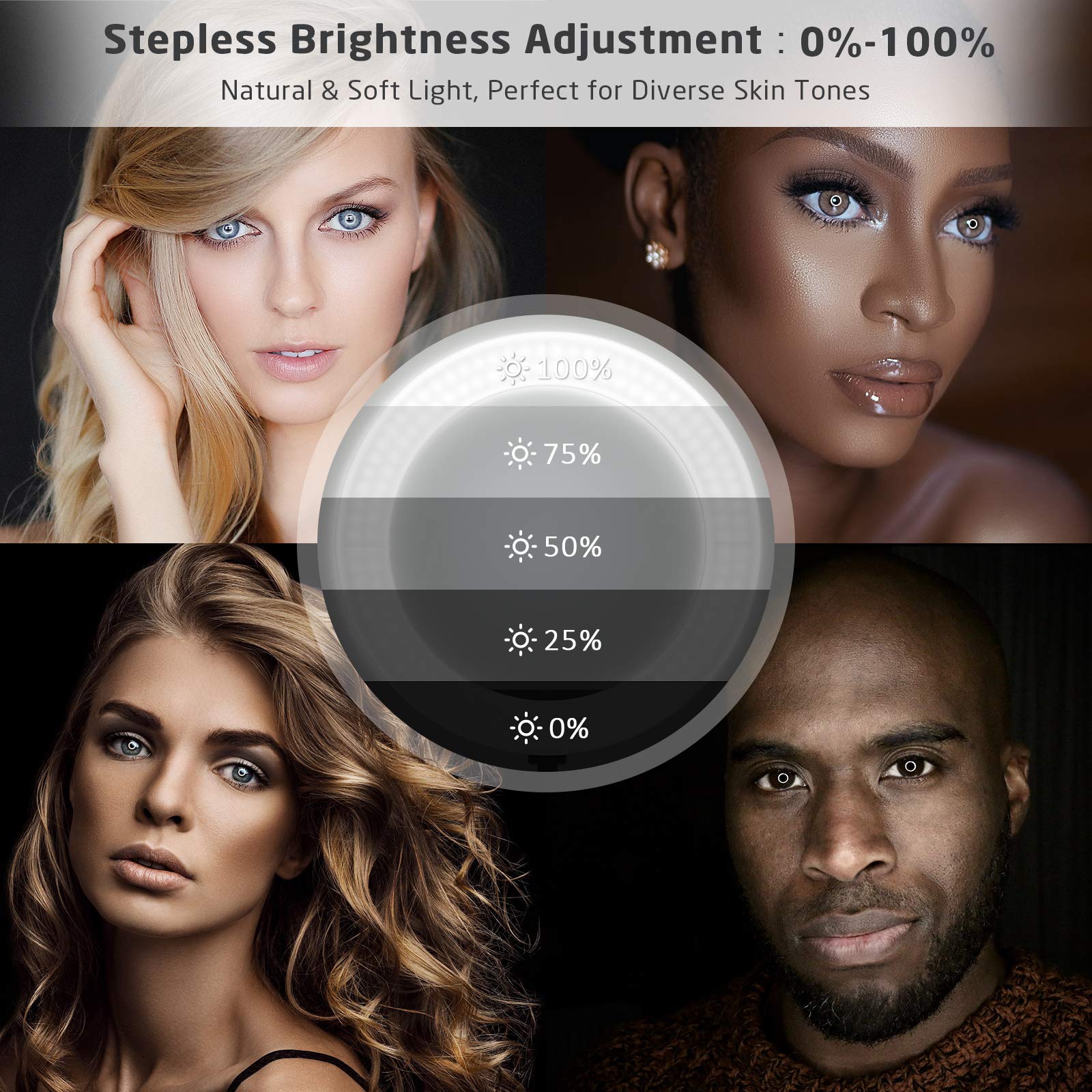 Ivisii 18 Inch Ring Light With Stand,60W Bi-Color 3000-5800K Professional Ring Lights With Tripod For Makeup Vlog, Tattoo Large Ring Light For Phone Camera Tablet