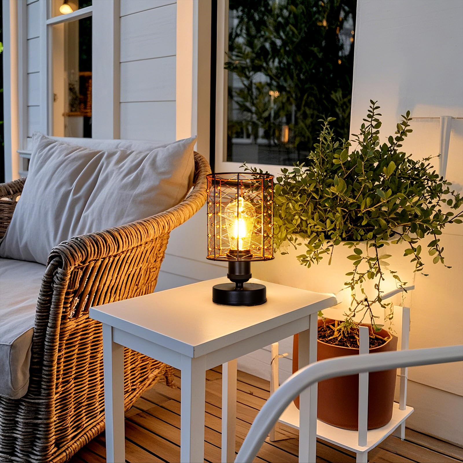 All Fortune Cordless Rechargeable Outdoor Table Lamps, Battery Operated Table Lamp With Stepless Dimmable Table Lights, Outdoor Lamps For Patio, Living Room, Bedroom, Indoor- Set Of 2