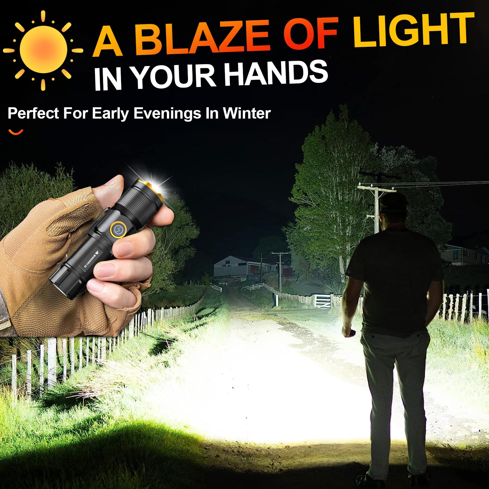 Sogdeco Rechargeable Flashlights High Lumens, Super Bright Small Led Flash Light, 26 Hours Long Lasting, 4 Lighting Modes, Magnetic Zoomable Pocket Flashlight For Emergencies Home Camping (2 Pack)