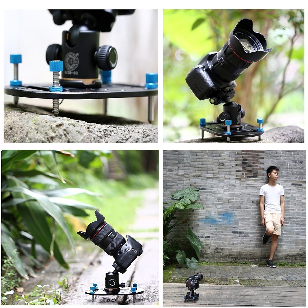 Aoonar Mini Tripod Base Compact Tripod Universal Camera Mount Plate And Versatile Photography Base,Low Angle Shots And Macro Shooting For Dslr Canon Nikon Sony A6000 A7 A7R A9
