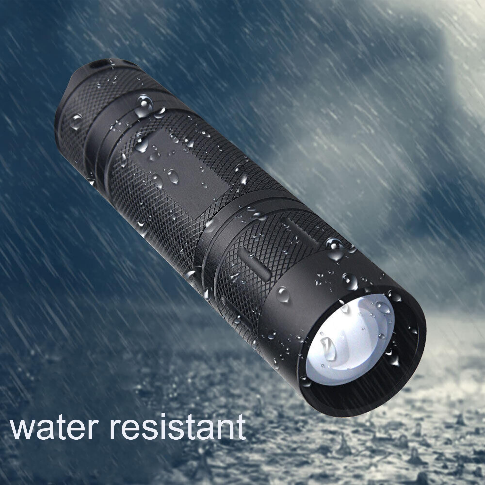 Zyunmall Blue Light Flashlight Single Mode Zoomable Blue Led Flashlights For Night Hunting, Fishing