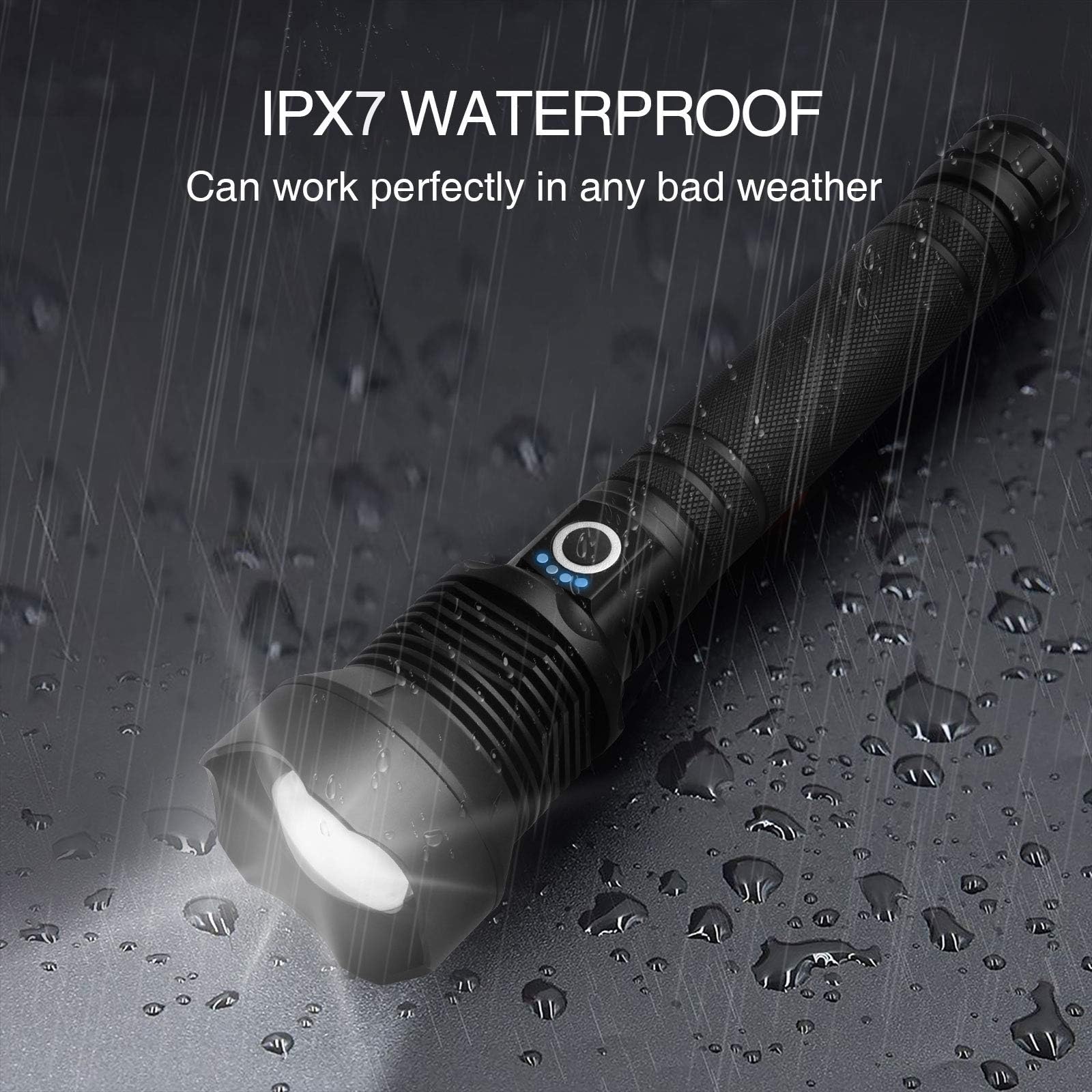 Lylting Rechargeable Led Flashlights High Lumens, 990000 Lumens Super Bright Flashlight With 5 Modes & Waterproof, Powerful Handheld Flashlight For Camping Emergencies
