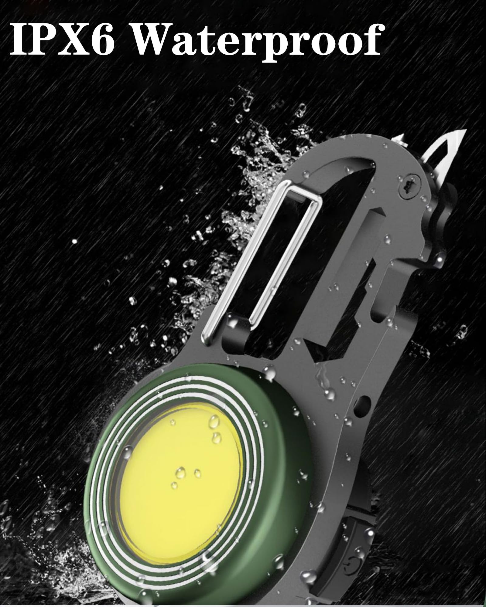 Lusostka Multifunctional Keychain Flashlights, Portable Pocket Light With Screwdriver Bottle Opener For Outoor Hiking