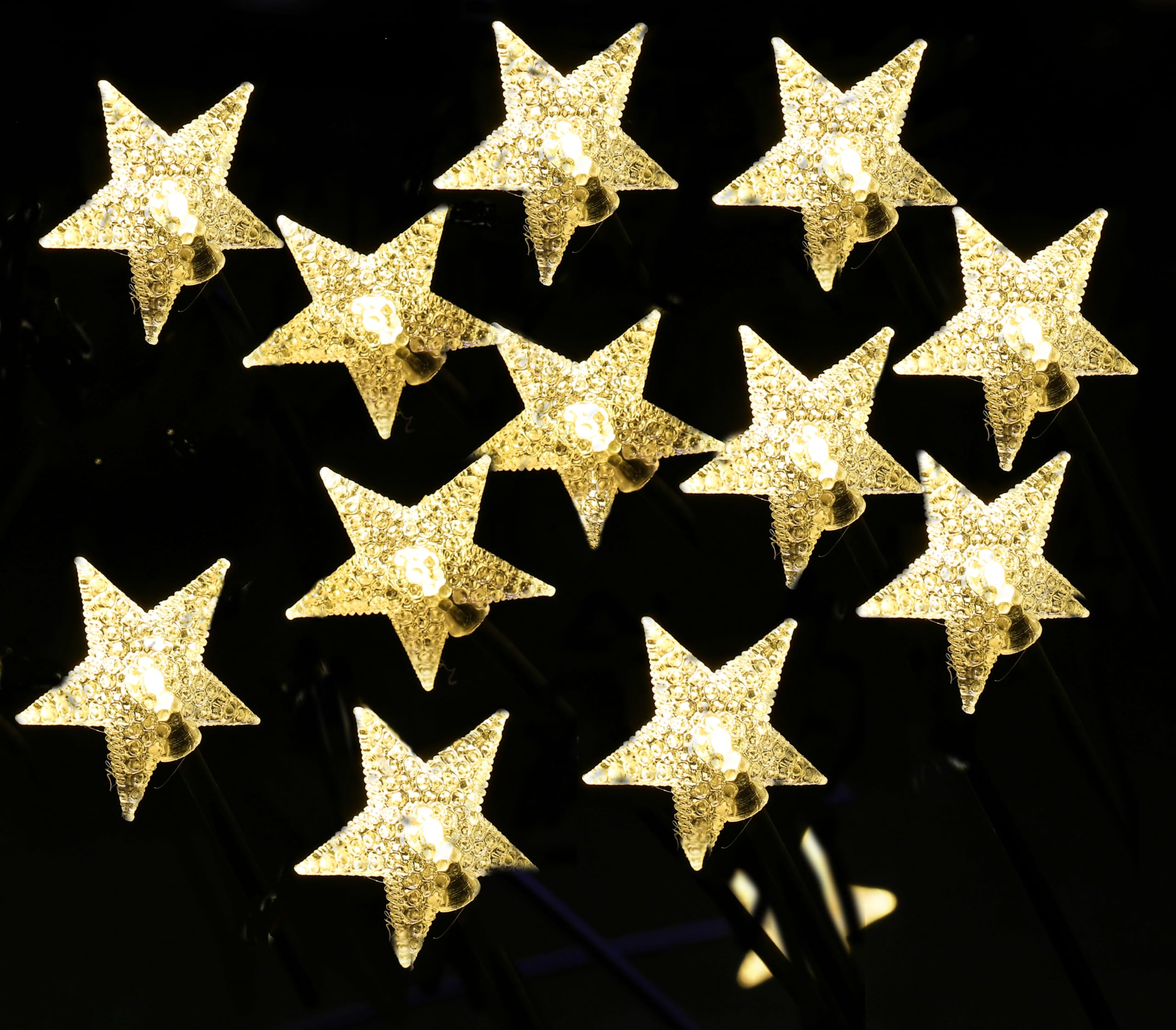 Phreewill Solar Garden Lights, Christmas Star Pathway Lights, Outdoor Decorations Star Lights, Solar Swaying Lights, Firefly Lights For Patio Pathway Outdoor Decor, Big Bulb Solar Swaying Lights(4Pack Star)
