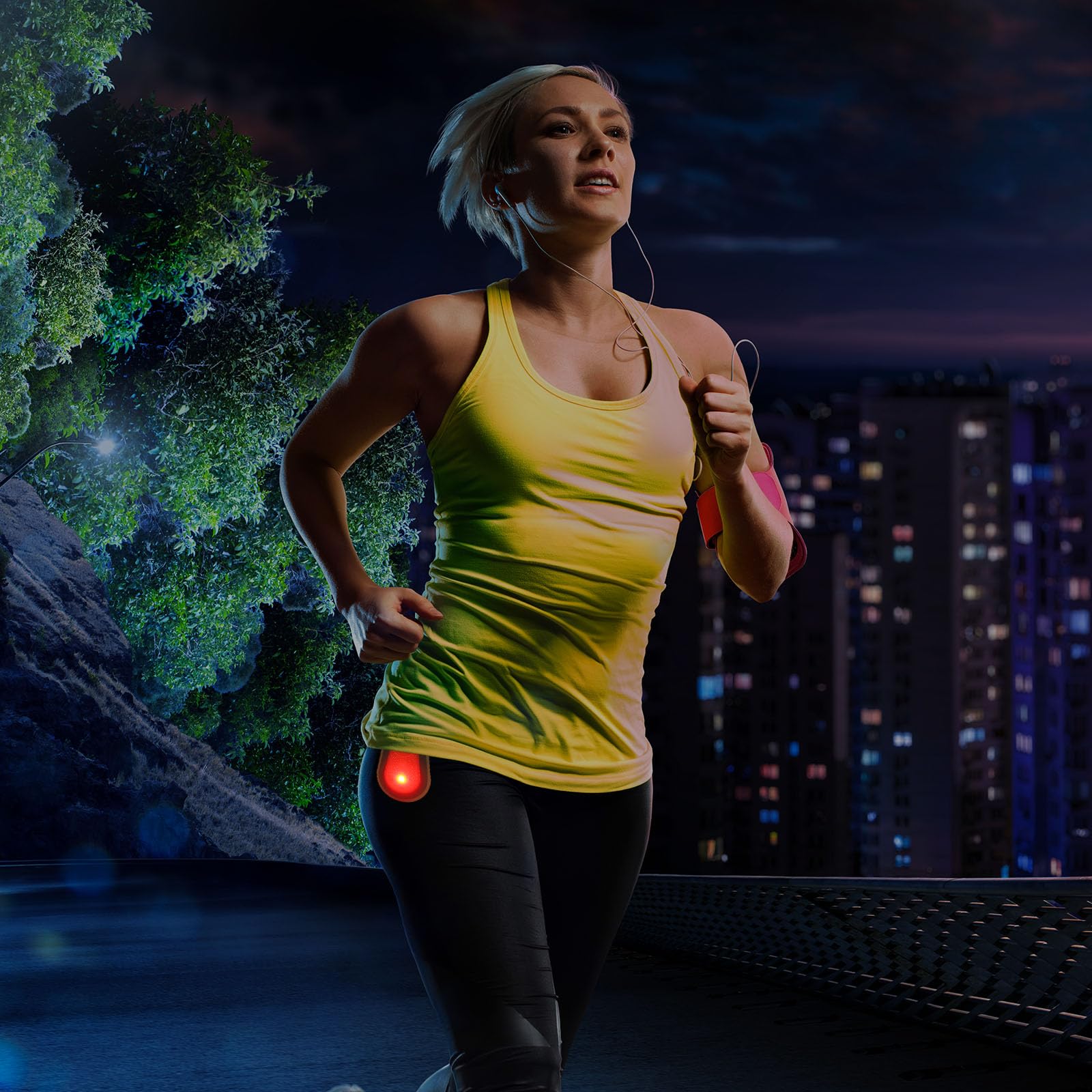 Patikil Led Flashlight, Silicone Night Shift Hands  Clip-On Flashlights Night Safety Running Light For Running, Walking, Sports, Outdoor Emergency, Orange