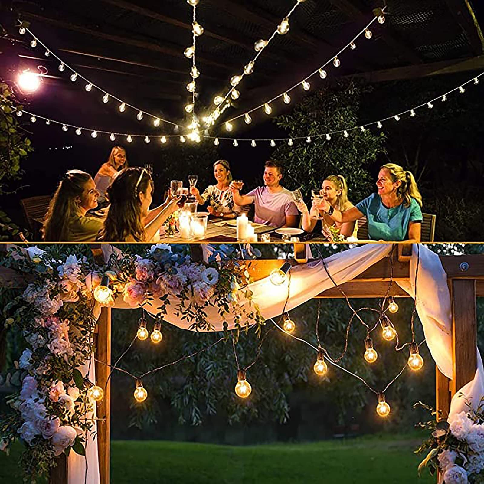Chyparty G40 Led Replacement Light Bulbs, 0.6W Shatterproof Globe Bulb, E12 Candelabra Base, 1.5 Inch Dimmable G40 Bulbs For Outdoor String Lights, Patio Light Decor- Warm White 25 Pack