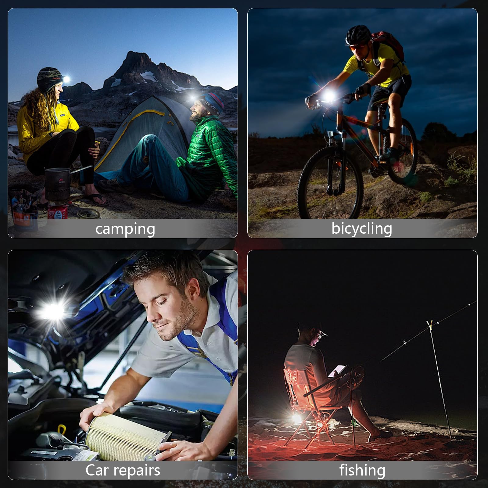 Sefone Keychain Flashlight 2 Pack, 1000 Lumens Edc Flashlight Cob Work Light, Bottle Opener Keychain Mini Pocket Flashlight With Magnet Bracket Folding For Biking Fishing Running