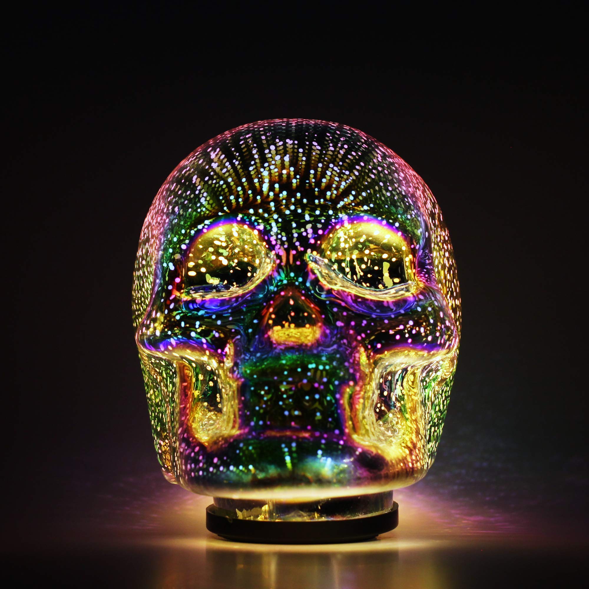 Tradeopia Led Skull Table Lamp, Requires 3 X Aaa Batteries, Ideal For Room Decor Table Desk Decor Lamps, Lava Lamp, Halloween
