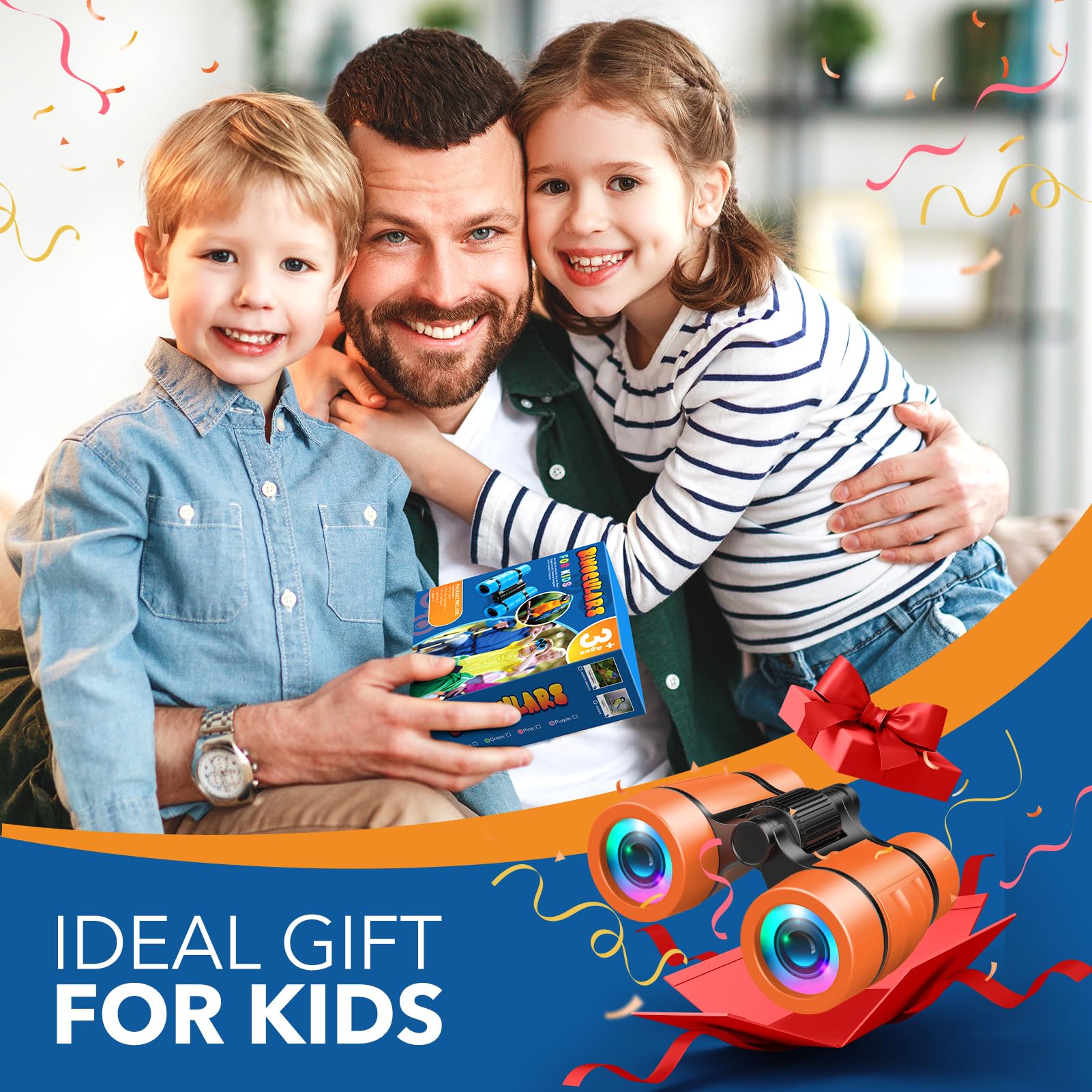 Let'S Go 3-8 Year Old Boy Girl Toys: Shockproof Binoculars For Kids Bird Watching Camping Hiking, 3 4 5 6 7 Year Old Boys Girls Toddler Outdoor Toy Travel Binoculars For Kid Ages 4-7