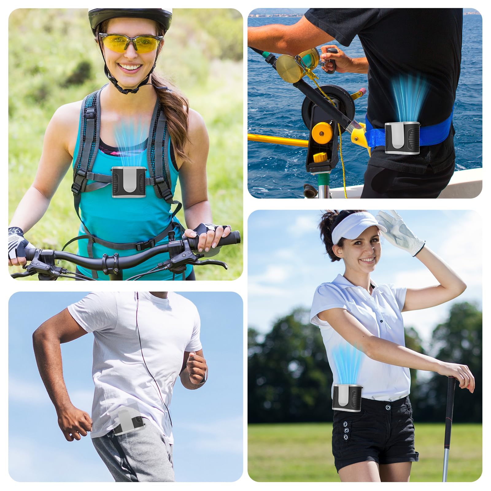 Portable fan with LED screen and 7 speeds perfect for travel fitness and outdoor events Koospark