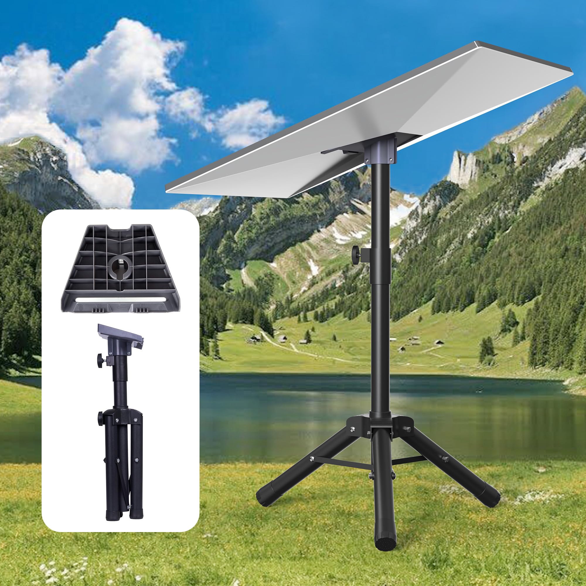 Qhljxkj Starlink Gen 3 Tripod Stand Mount - Adjustable Heavy Duty Design, Compatible With Starlink Gen 3, Including Pole Mount, Complete Tripod Mounting Kit