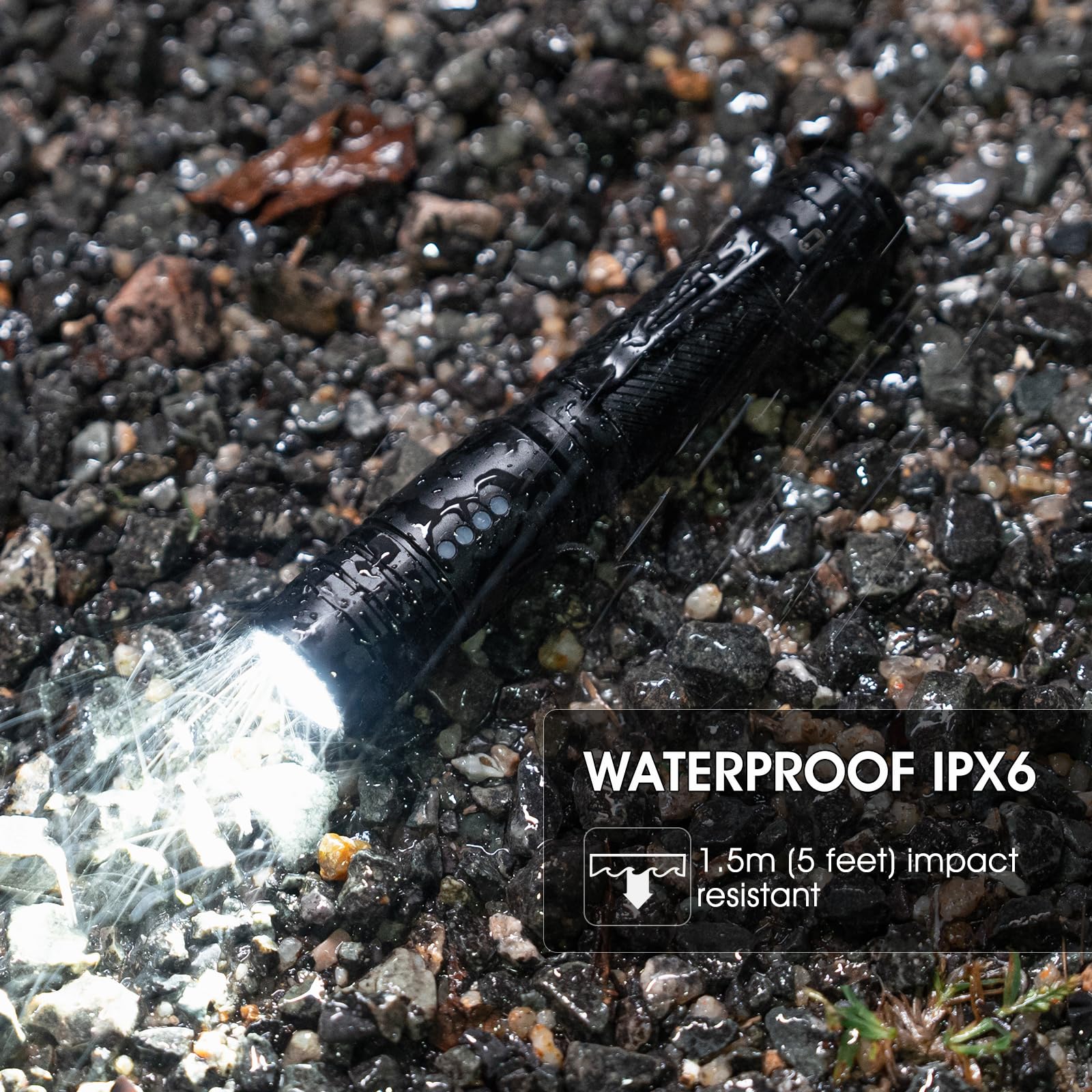 Leshen Rechargeable Flashlight High Lumens, Small Flashlights Powerful, Pocket Flashlight Usb-C, 5 Modes Compact Flashlights Waterproof Ipx6, Rechargeable Utility Flashlight For Emergency, Outdoor