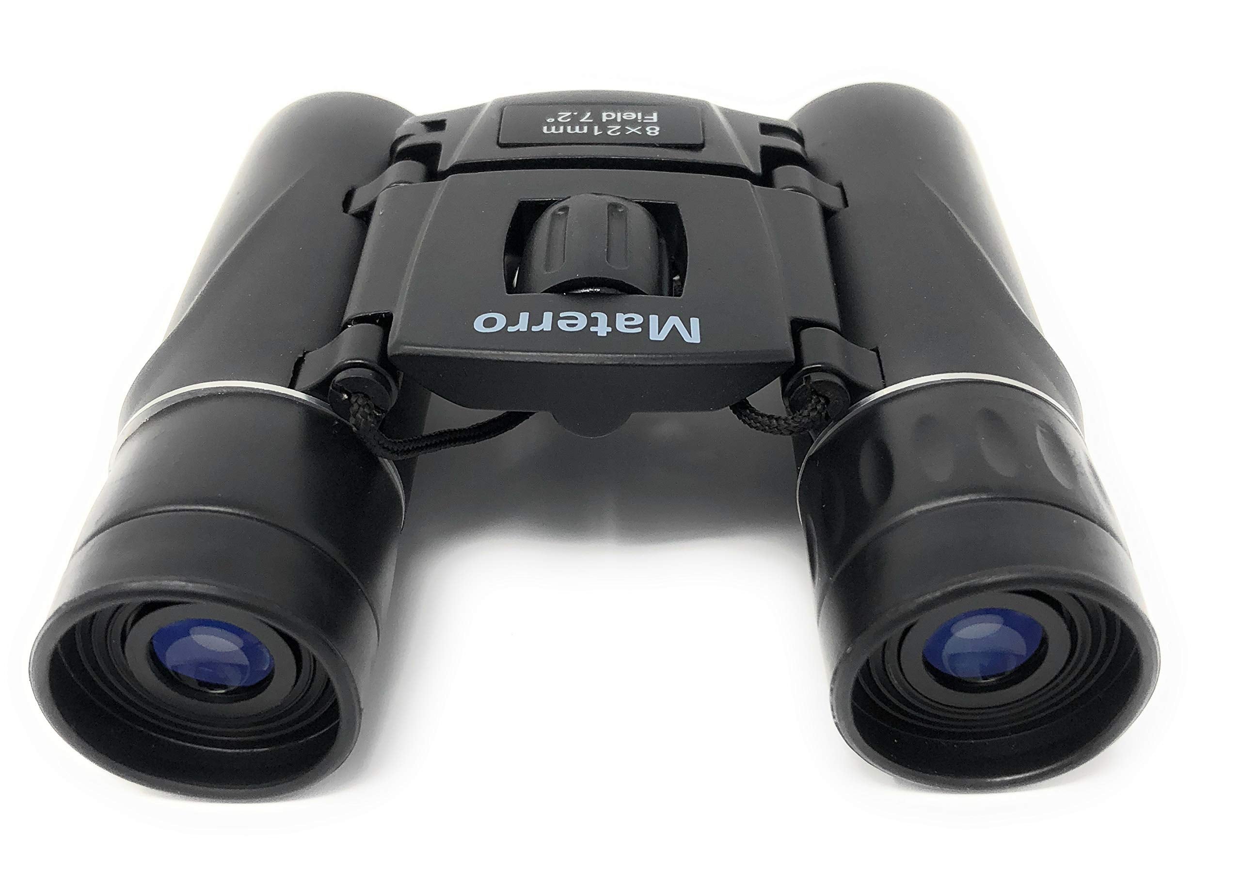 Materro High-Powered 8X21 Compact Binoculars For Adults And Kids, Waterproof, Durable, Folds To Fit In Your Pocket