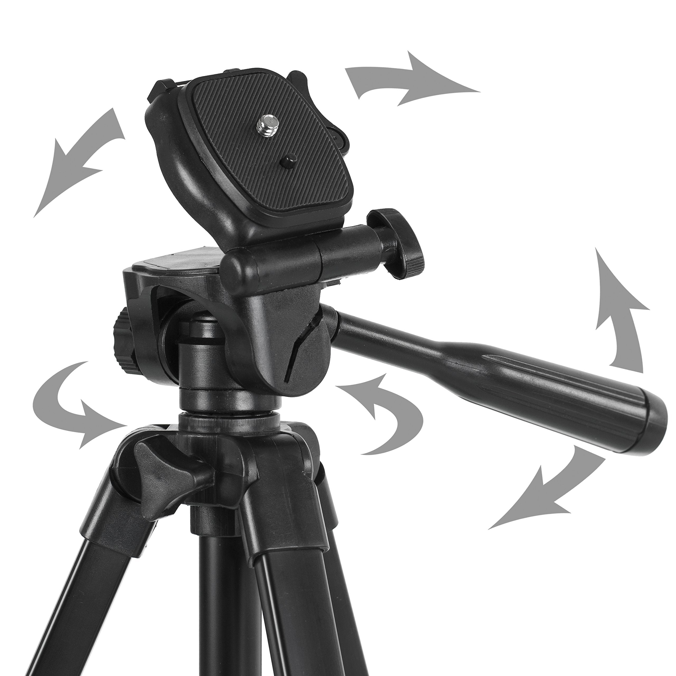 Ravelli Aplt3 53" Light Weight Aluminum Tripod With Bag Includes Universal Smartphone Mount