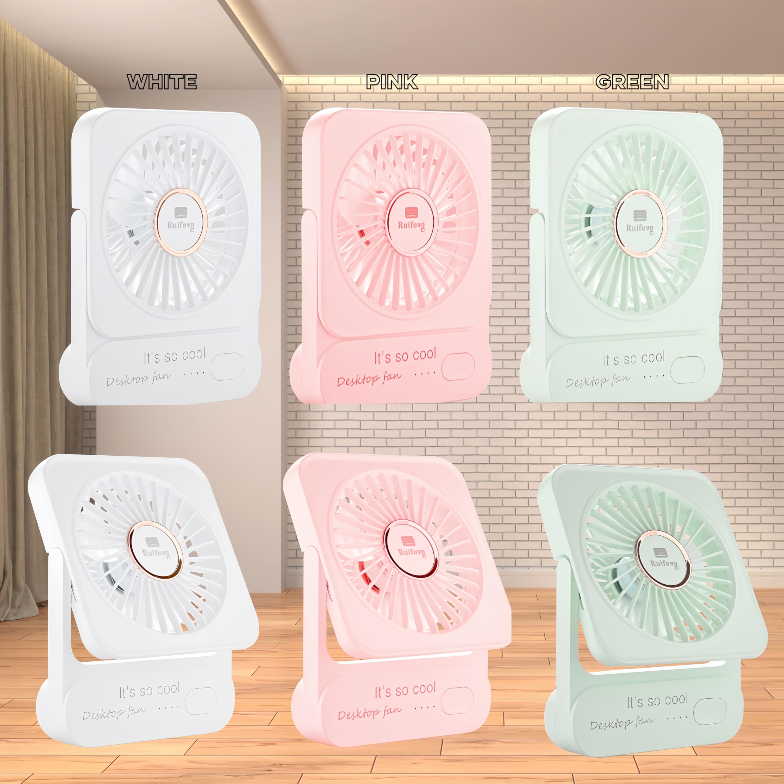 Usb Desk Fan, 5 Inch Personal Fan Small Portable Table Fan With 90° Tilt Folding And 3 Speeds