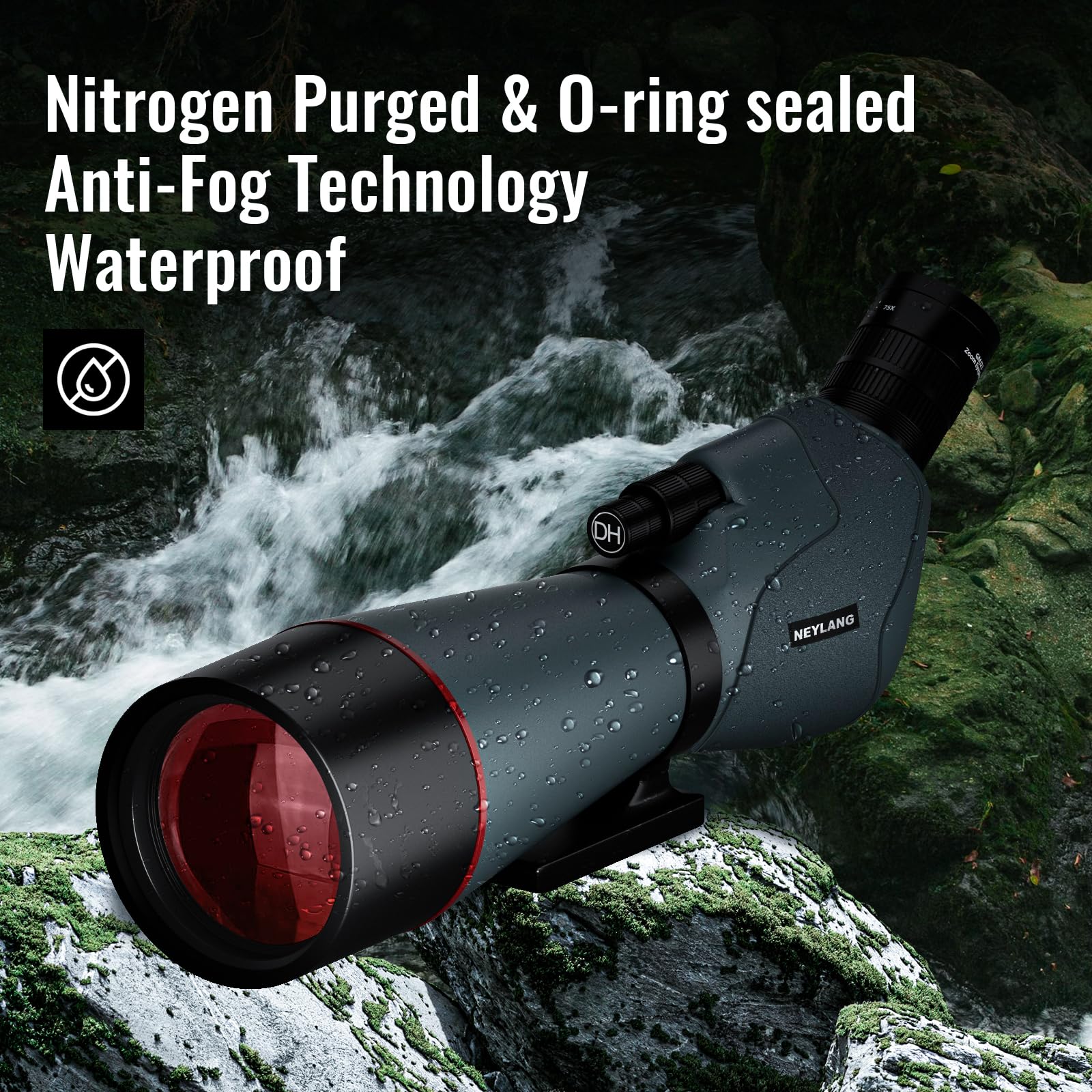 Neylang 25-75X70 Spotting Scope For Shooting Hunting - Spotter Scopes With Tripod Phone Adapter Waterproof Hd Scope For Target Shooting Bird Watching