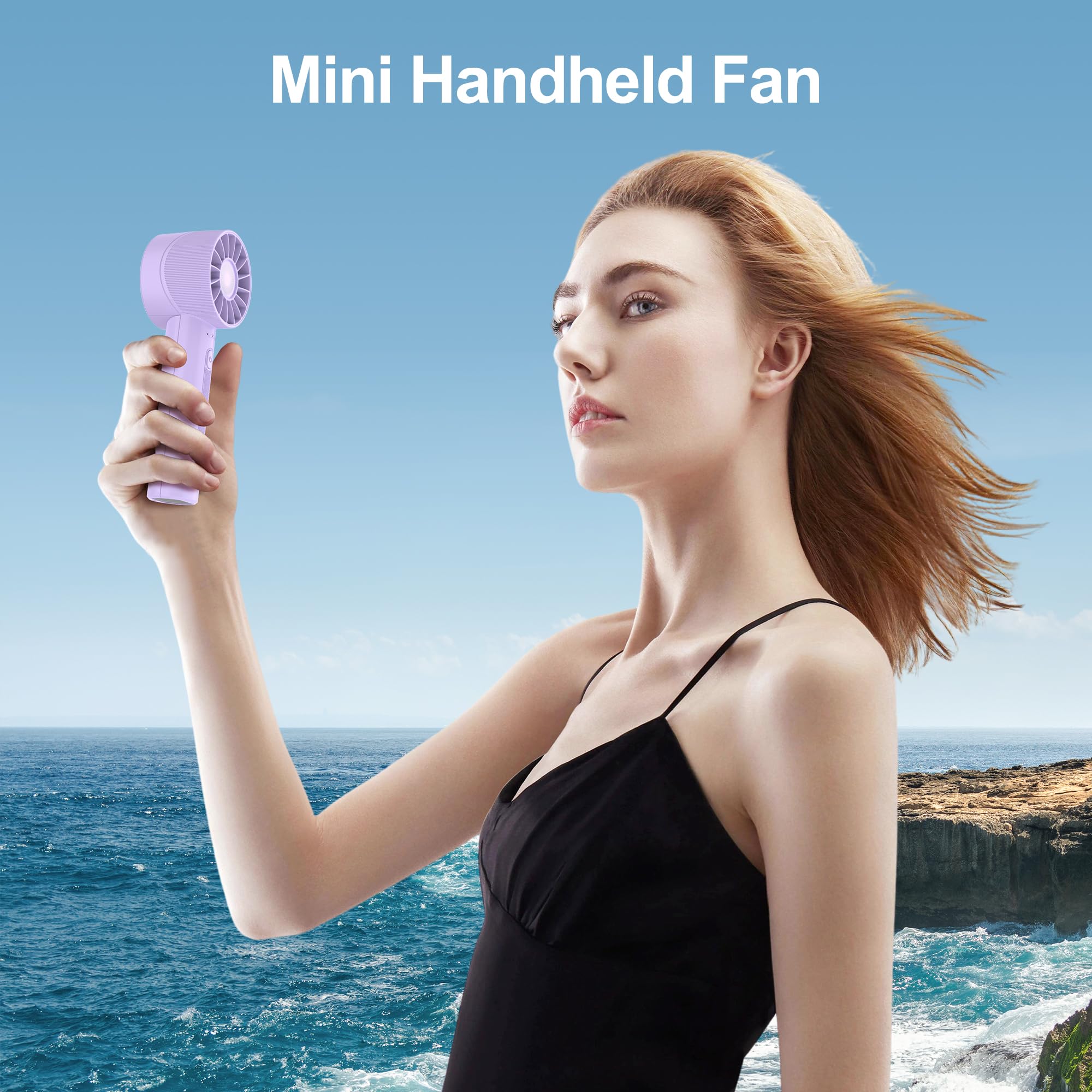 Portable Fan, Mini Handheld Fan With 3 Adjustable Speeds, 2600Mah Handheld Fan With 3-16H Usage Time