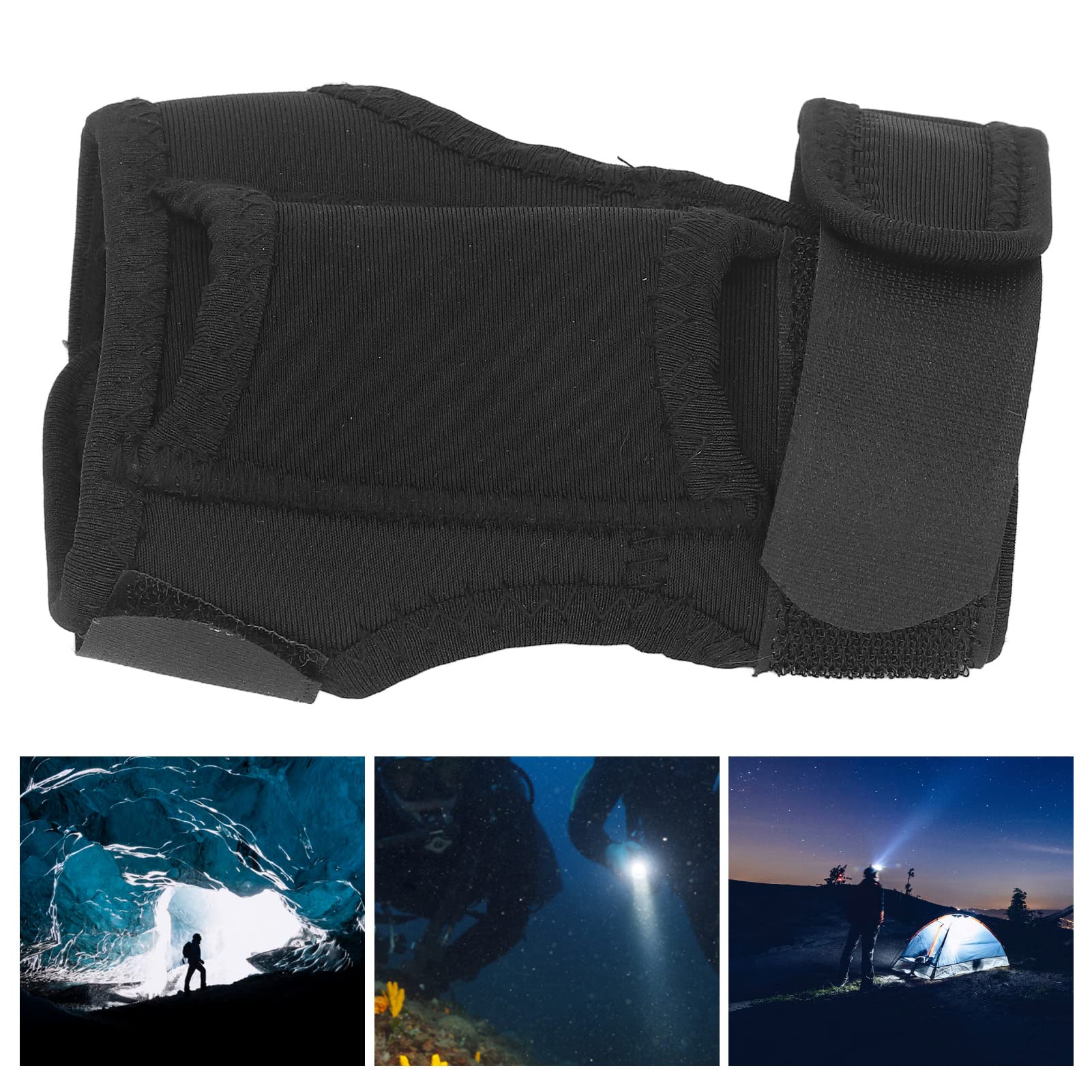 Fdit Diving Torch Arm Holder Flashlight Glove Hands Flashlight Holder Universal Wrist Strap Scuba Dive Lights Accessories (Not Included Flashlight)