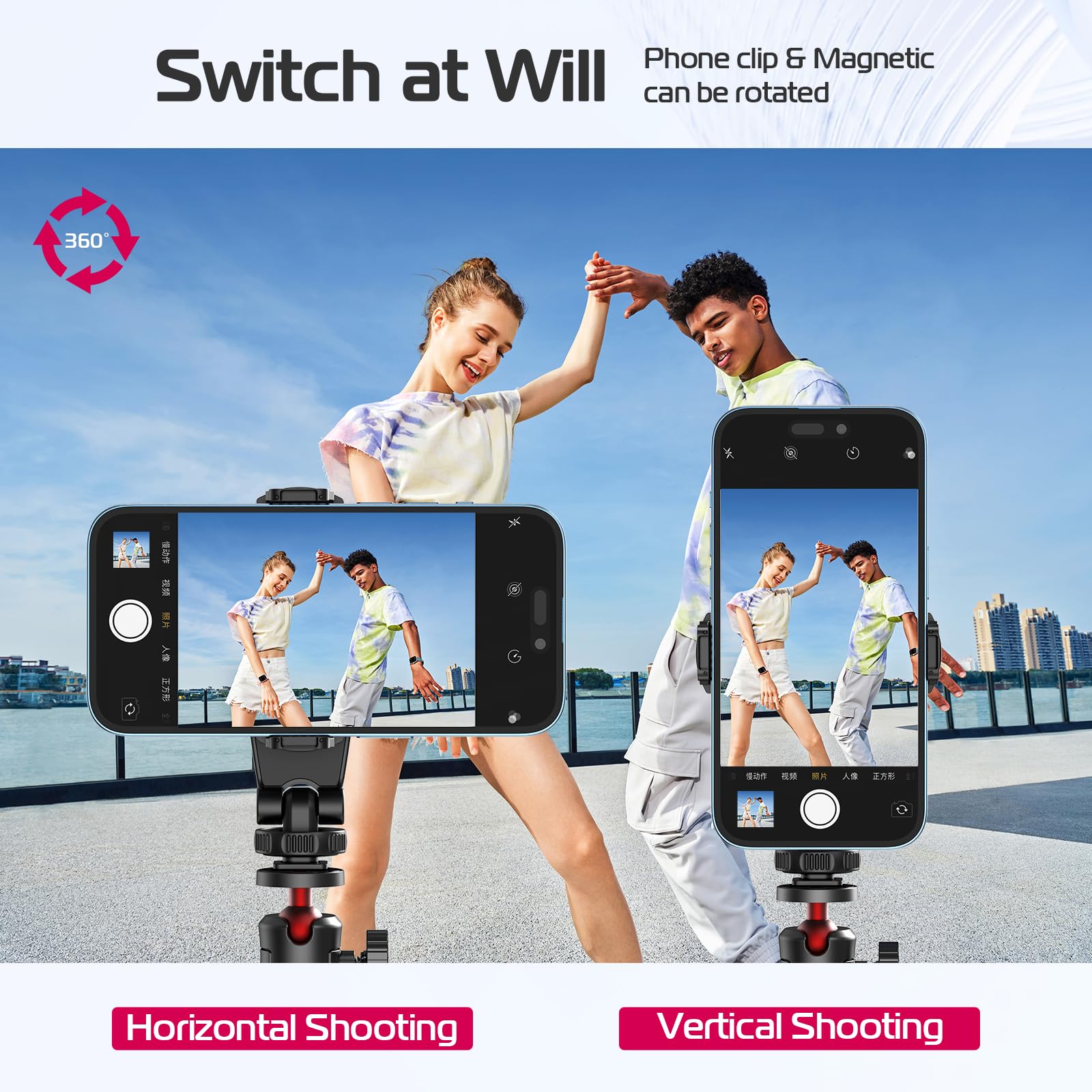 Ulanzi Magnetic Iphone Tripod Mount Ma47, Magnet Phone Holder Adapter Tripod Clamp Compatible With Magsafe For Iphone 12 13 14 15 16 Plus Pro Max All Series And More