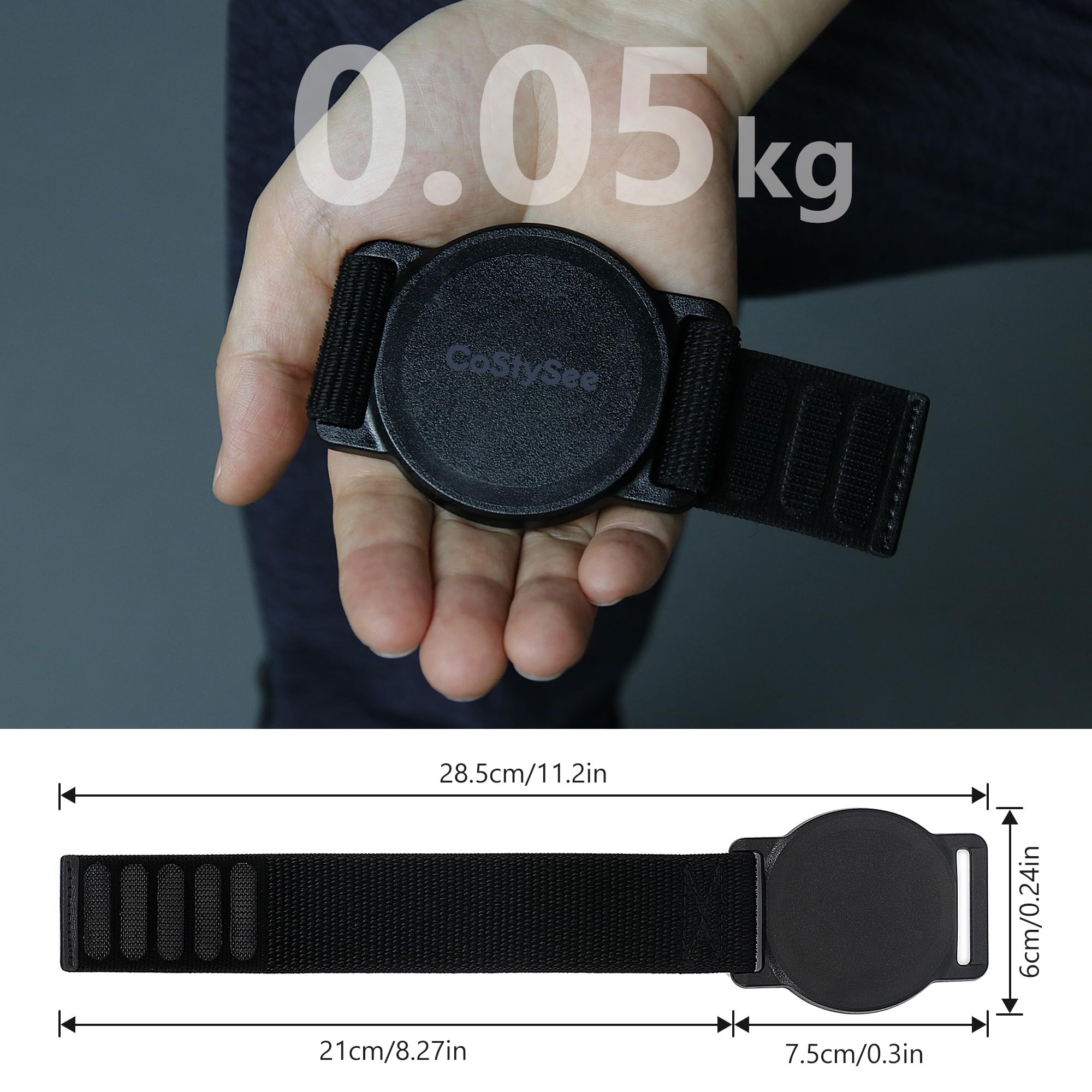 Costysee Magnetic Phone Mount For Gym,Fitness Phone Holder With Velcro Strap For Treadmill/Stroller/Indoor Cycling Handlebar & More,Compatible With Iphone 15/14/13/12 Series