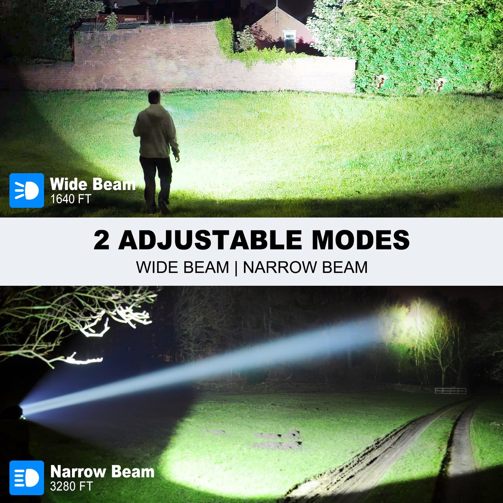 Gdplus Rechargeable Flashlights High Lumens, 2Pack 990,000 Lumen Super Bright Led Flashlight With 5 Modes & Waterproof, Usb Fast Charging Handheld High Powered Flash Light For Home, Camping, Emerge∩Cies