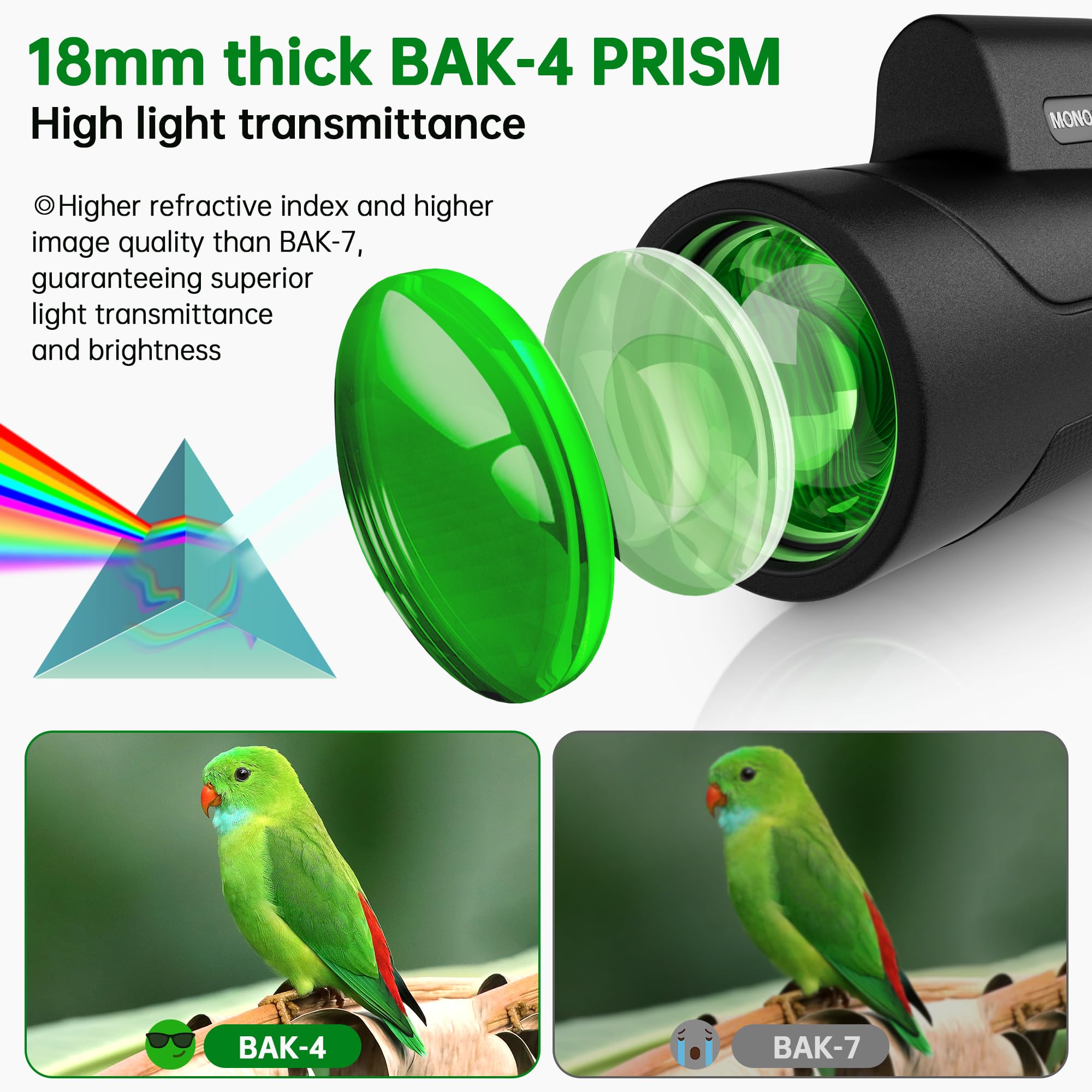 Asacam 80X100 Monocular Telescope High Powered For Smartphone High Definition Monoculars For Adults With Adapter/Tripod For Bird Watching Hiking Hunting Camping Traveling Outdoor Wildlife- Update