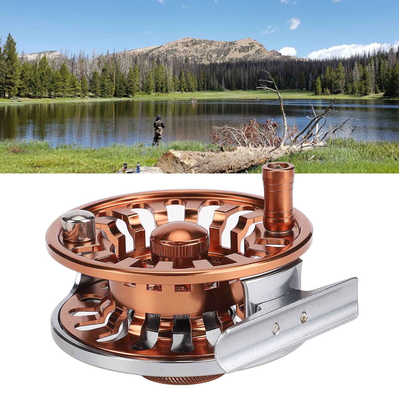Milltrip Fly Fishing Reel, Double Color 5/6 Fly Reels Cnc Machined Aluminium Alloy 3 Bearing Fly Fishing Wheel For Outdoor