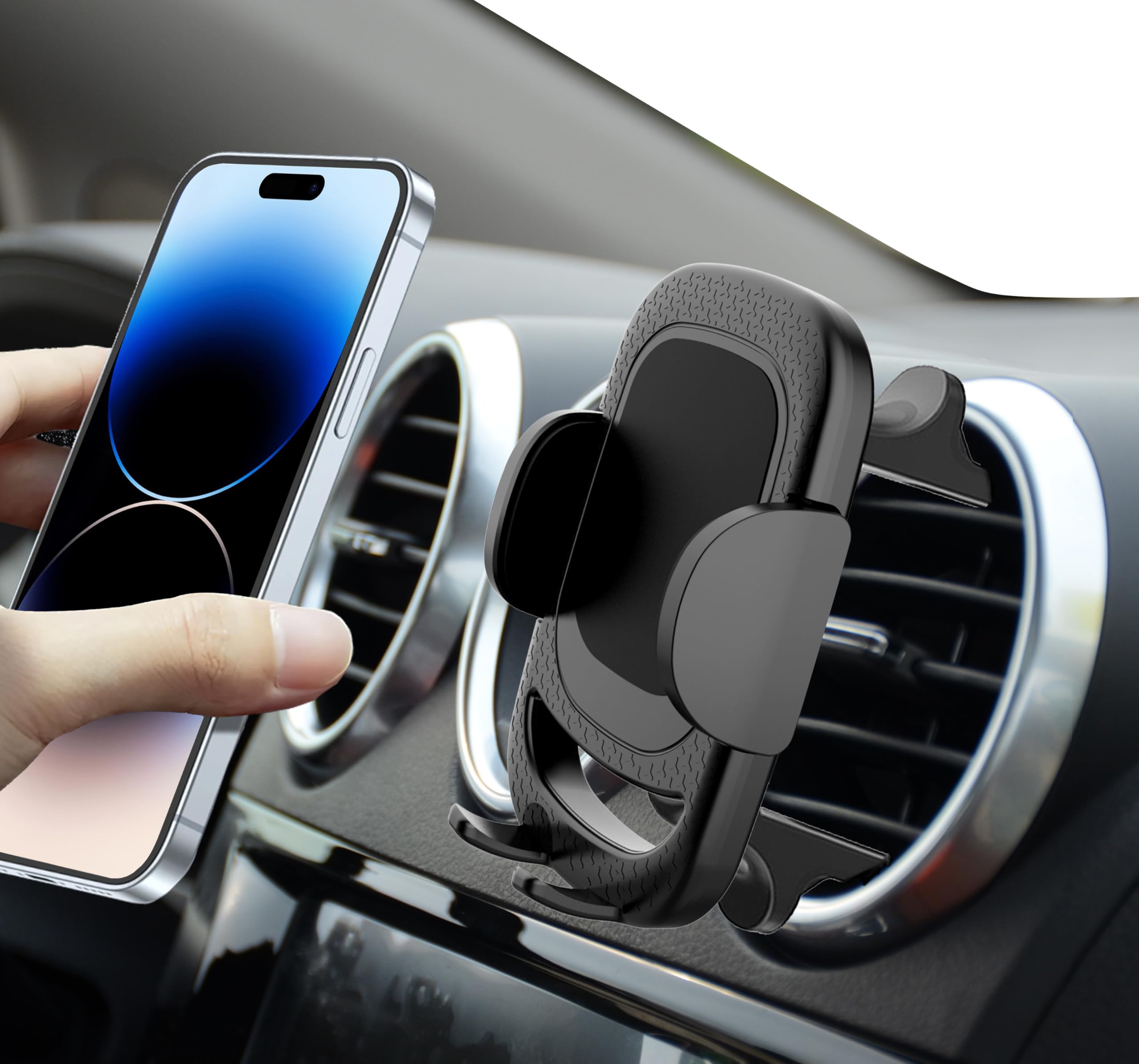 Dlfcizlsl Car Cell Phone Holder Mount For Jeep Wrangler (2007-) Jl Jk 4Xe Gladiator (2020-) Rubicon Sahara Jku Sport S Mojave X Accessories Circular Air Vents Cellphone Mobile Phone Stand Mini Cooper
