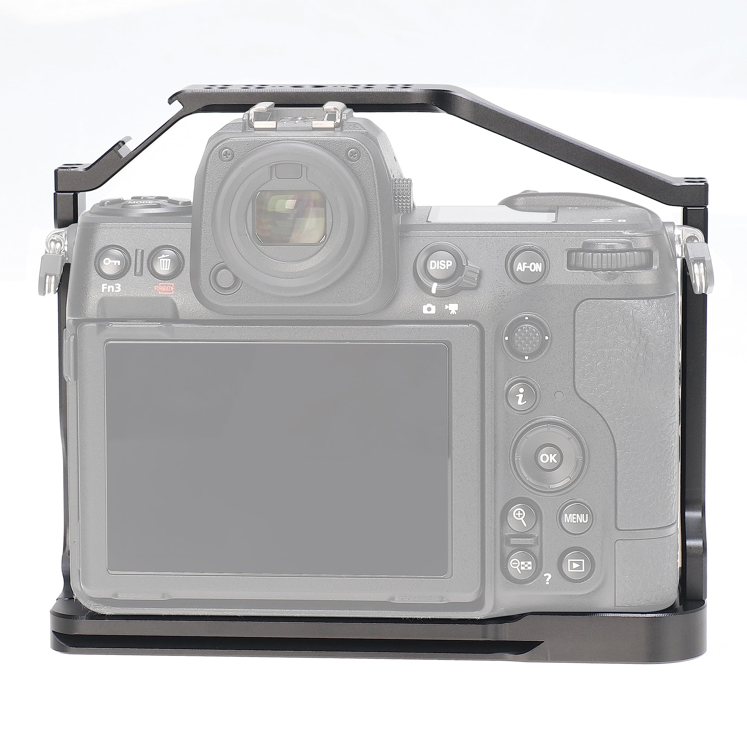 Hersmay Z8 Cage Support, Video Stabilizer Camera Cage With Top Handle For Nikon Z8 Camera Cage Accessories Dslr Rig With Cold Shoe,Handle Locating Holes,Multiple 1/4" 3/8" Screw Holes