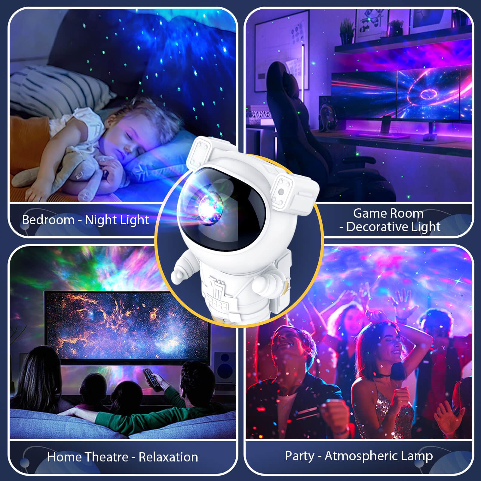 Lalolee Astronaut Galaxy Projector - Galaxy Projector With Timer And Remote, Robot Night Light For Kids Room Decor, Christmas, Birthdays, Valentine'S Day