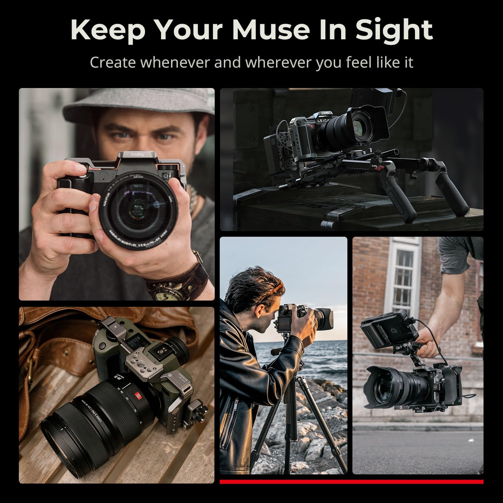 Smallrig Sl3 Cage Kit For Leica Sl3 With Aluminum And Titanium Build, One-Touch Release Cable Clamp, Quick Release Plate For Arca-Type, Shoe Mount, Nato Rail, Qd Socket, Threads - 4510
